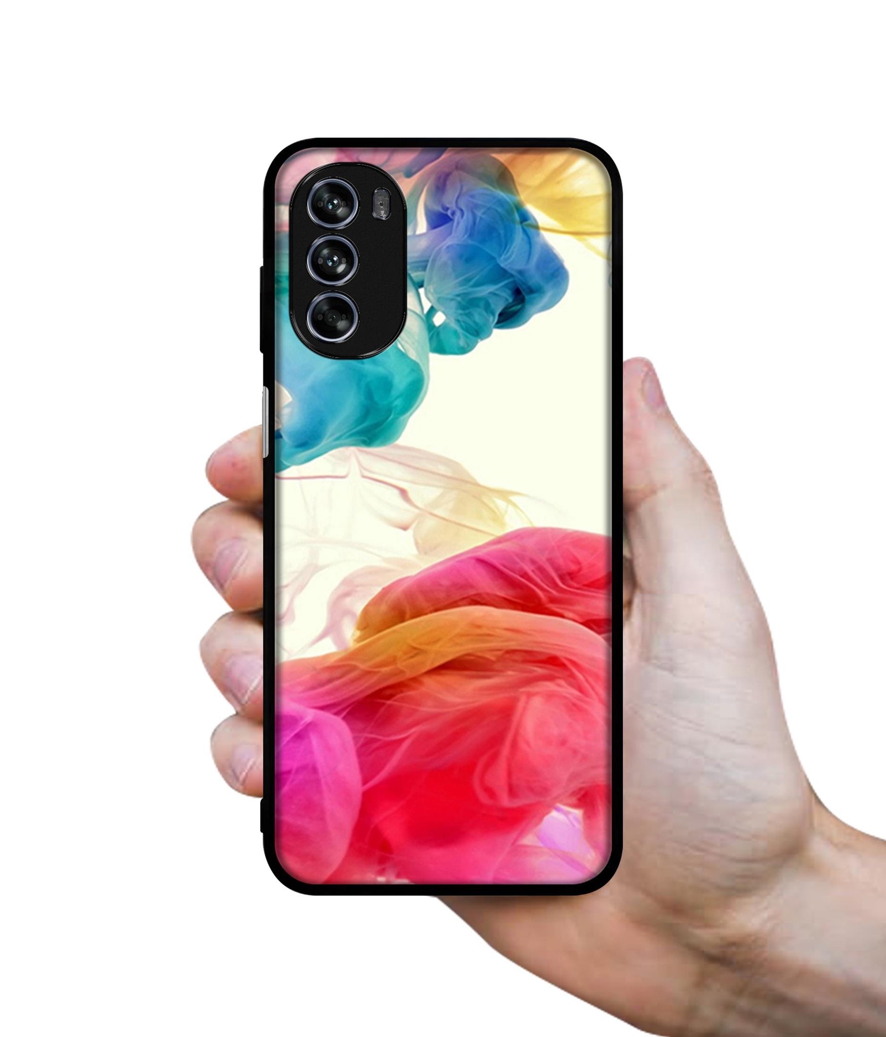 Colored Smoke Design Designer 2D Printed Back Case Cover for Motorola Moto G62 5G