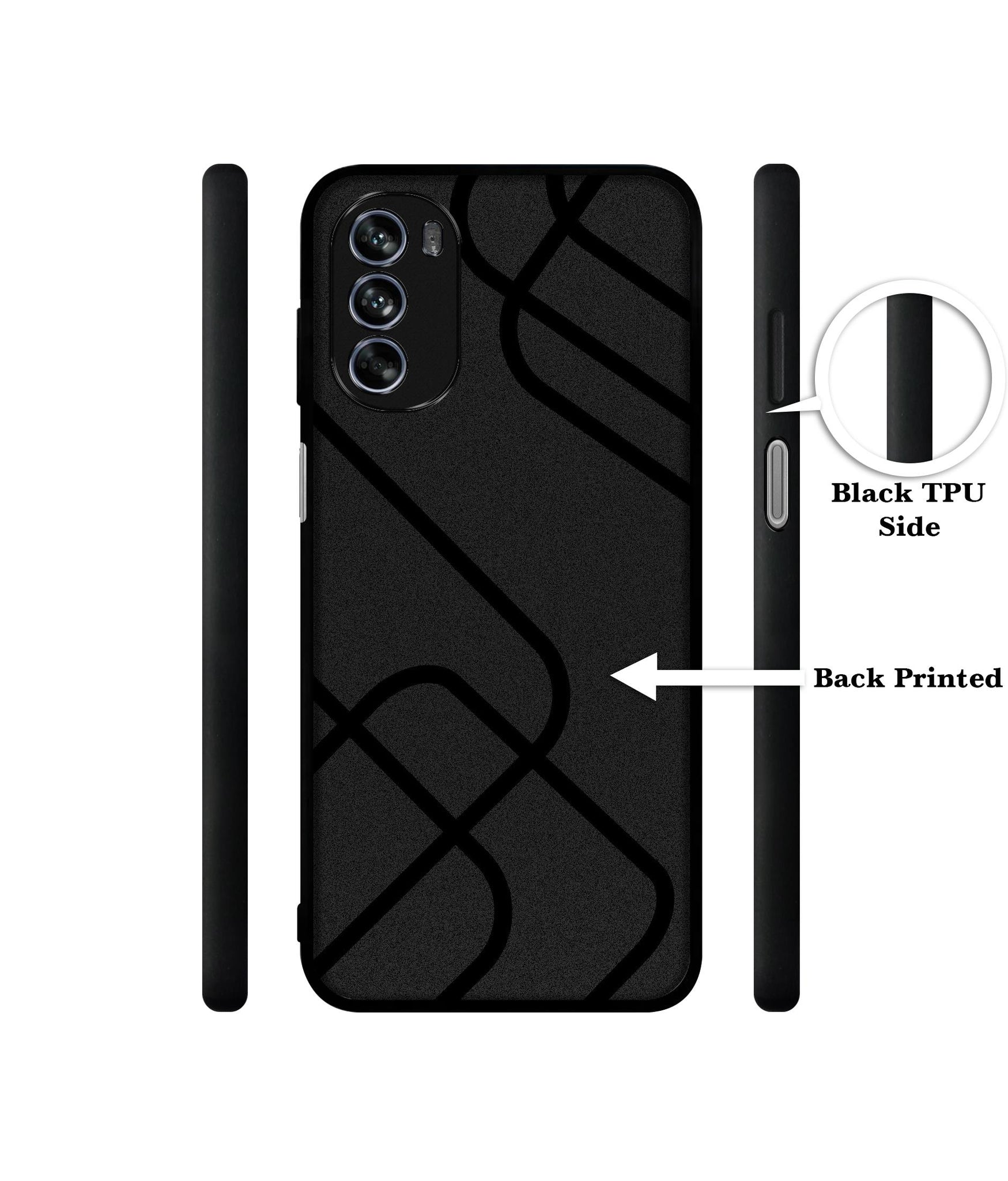 Zig-Zag Black Line Design Designer 2D Printed Back Case Cover for Motorola Moto G62 5G