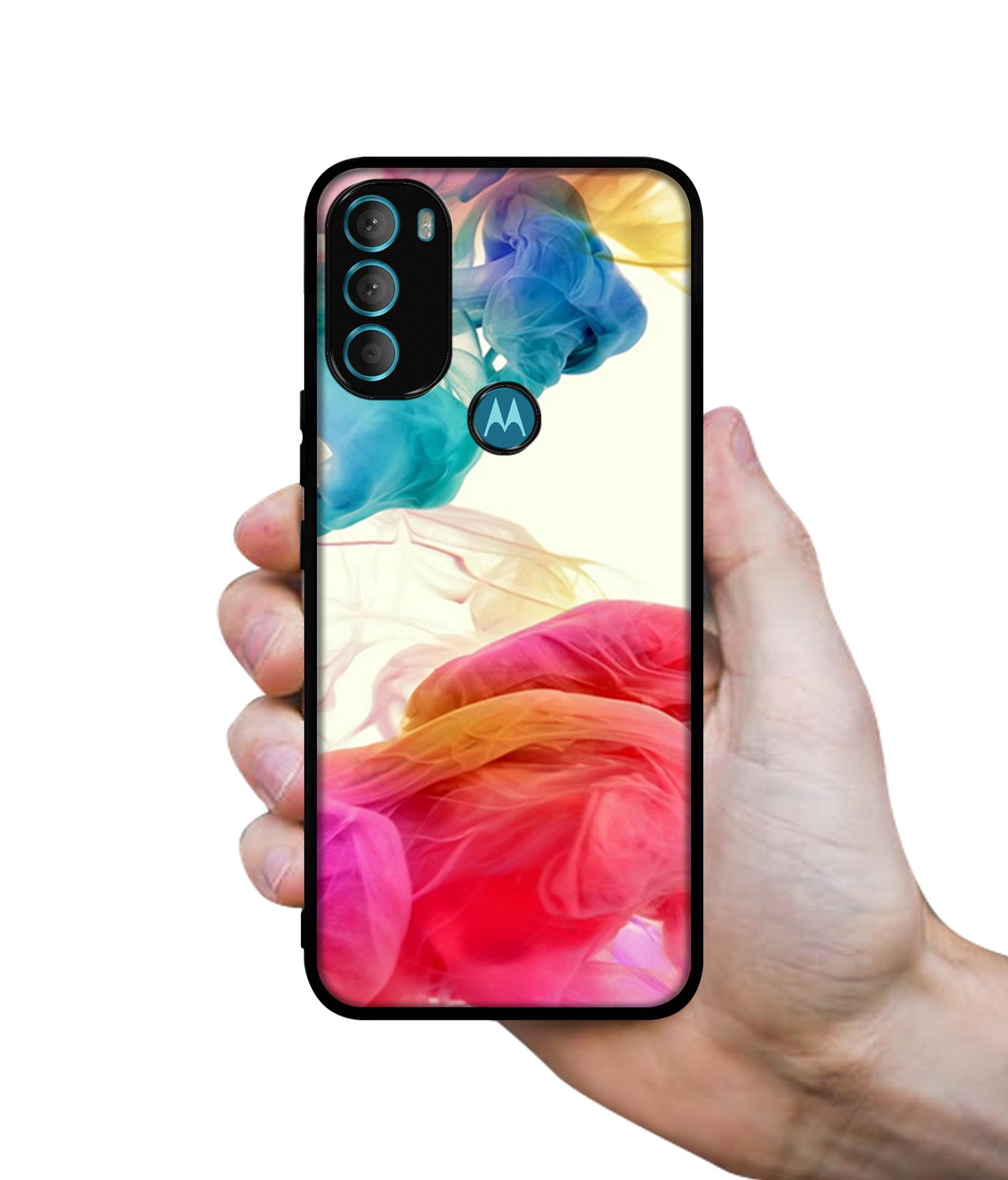 Colored Smoke Design Designer 2D Printed Back Case Cover for Motorola Moto G71 5G