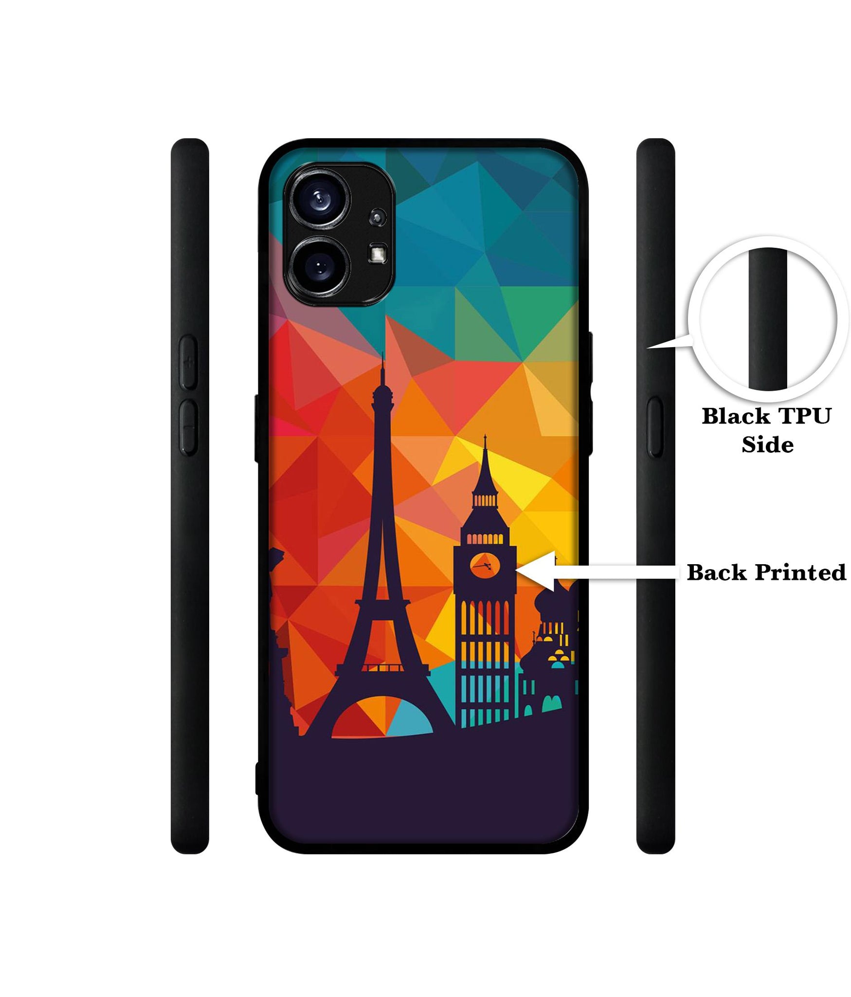 Colored Paris Design Designer 2D Printed Back Case Cover for Nothing Phone (1) 5G