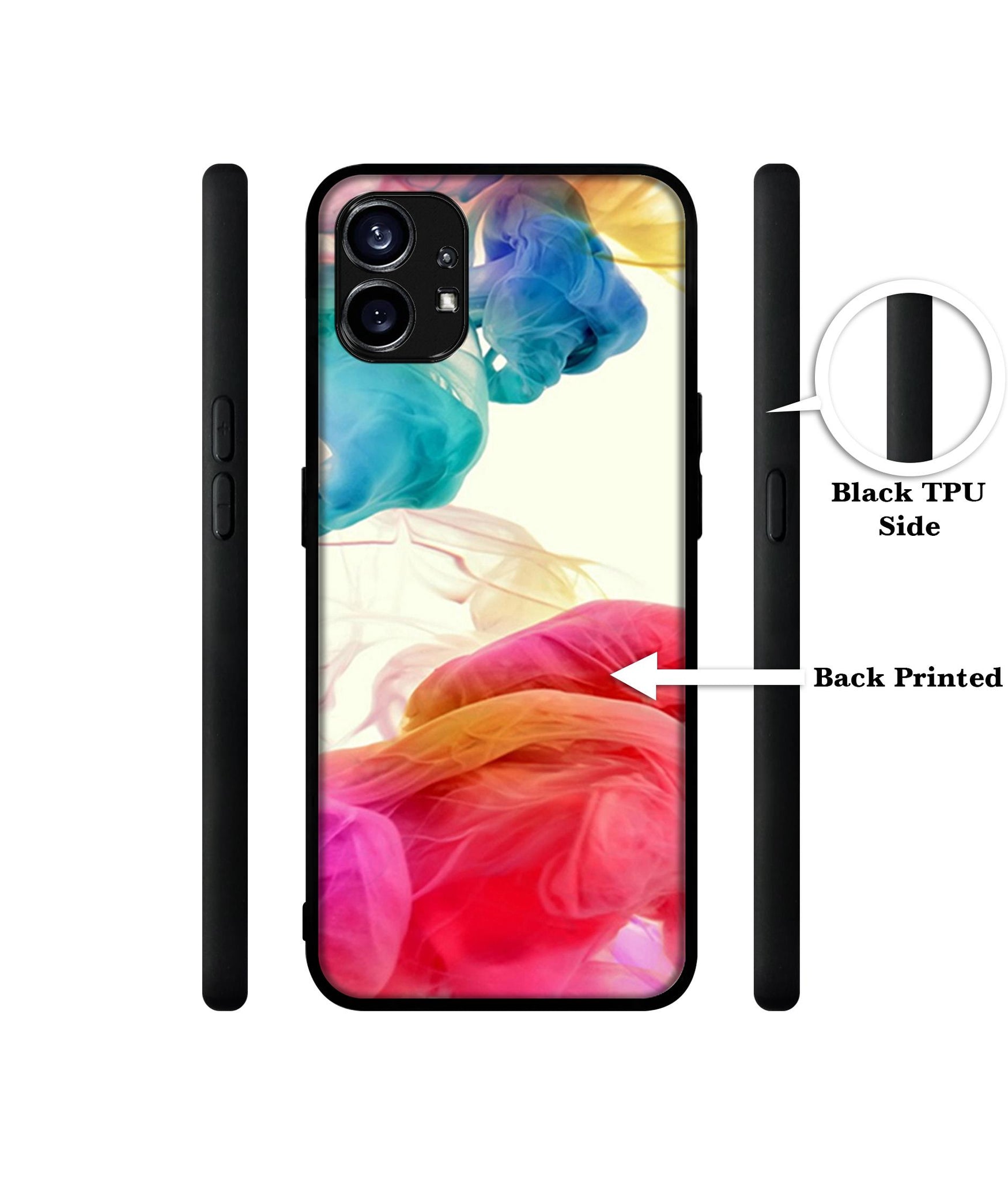 Colored Smoke Design Designer 2D Printed Back Case Cover for Nothing Phone (1) 5G