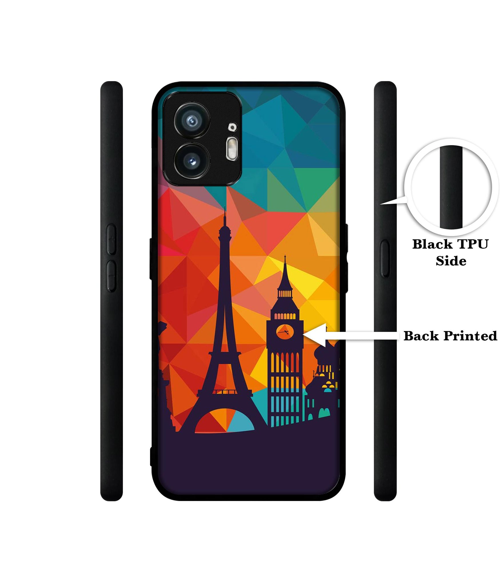 Colored Paris Design Designer 2D Printed Back Case Cover for Nothing Phone (2) 5G