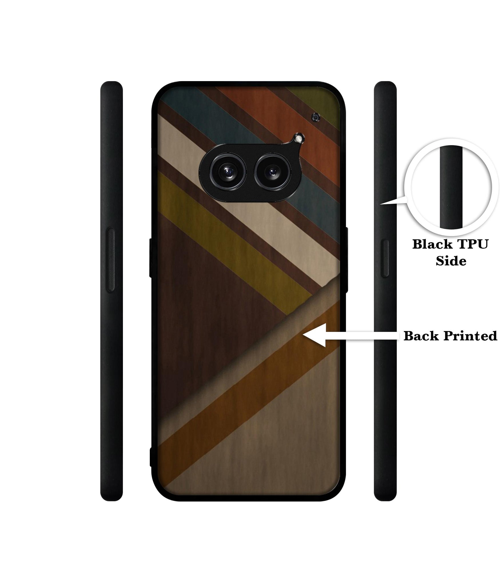Colorful Wooden Pattern Design Designer 2D Printed Back Case Cover for Nothing Phone (2a) 5G / (2a) Plus 5G