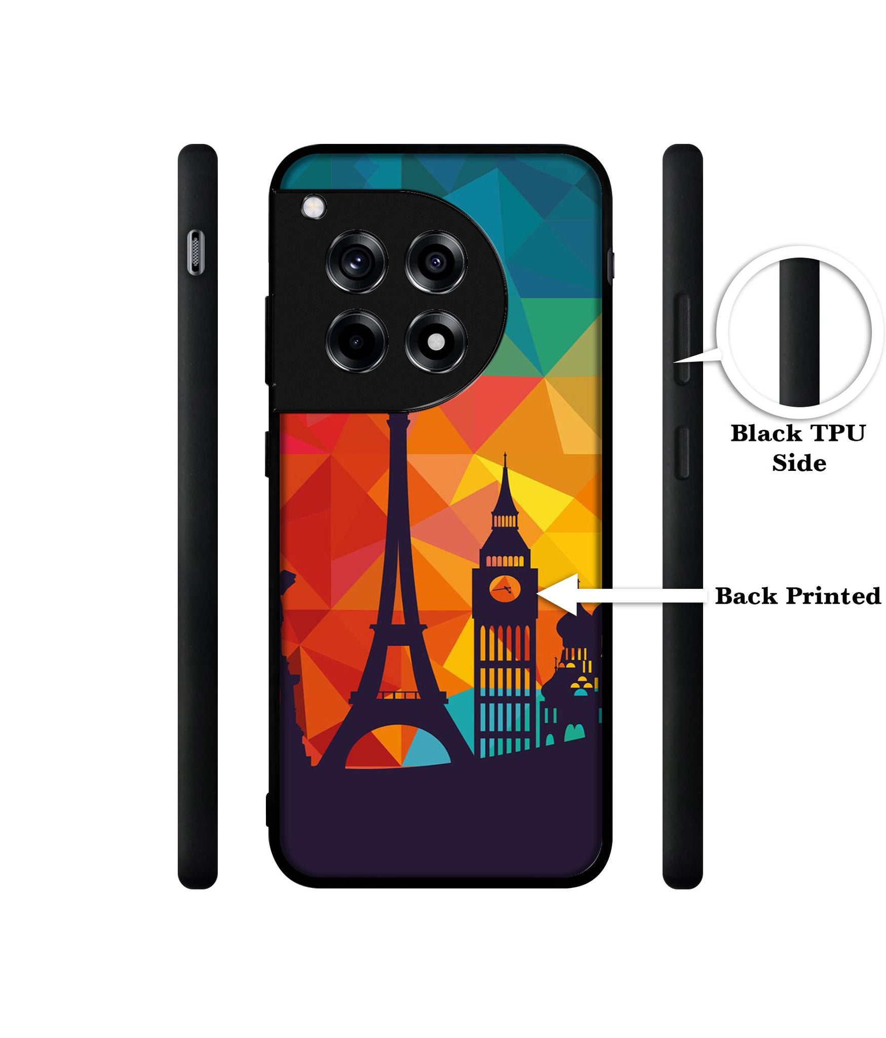 Colored Paris Design Designer 2D Printed Back Case Cover for OnePlus 12R 5G