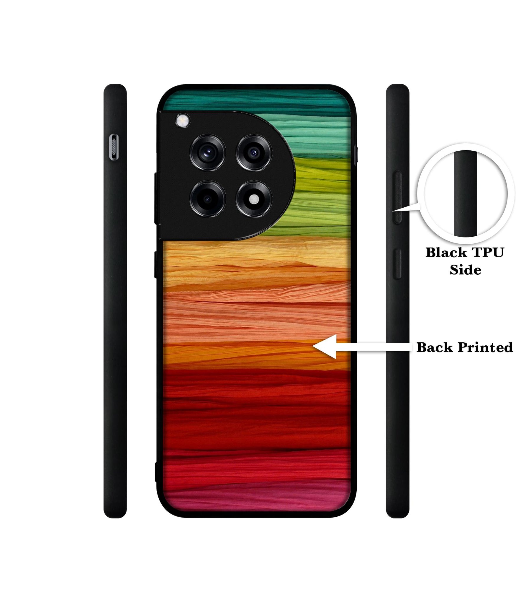 Colorful Thread Design Designer 2D Printed Back Case Cover for OnePlus 12R 5G