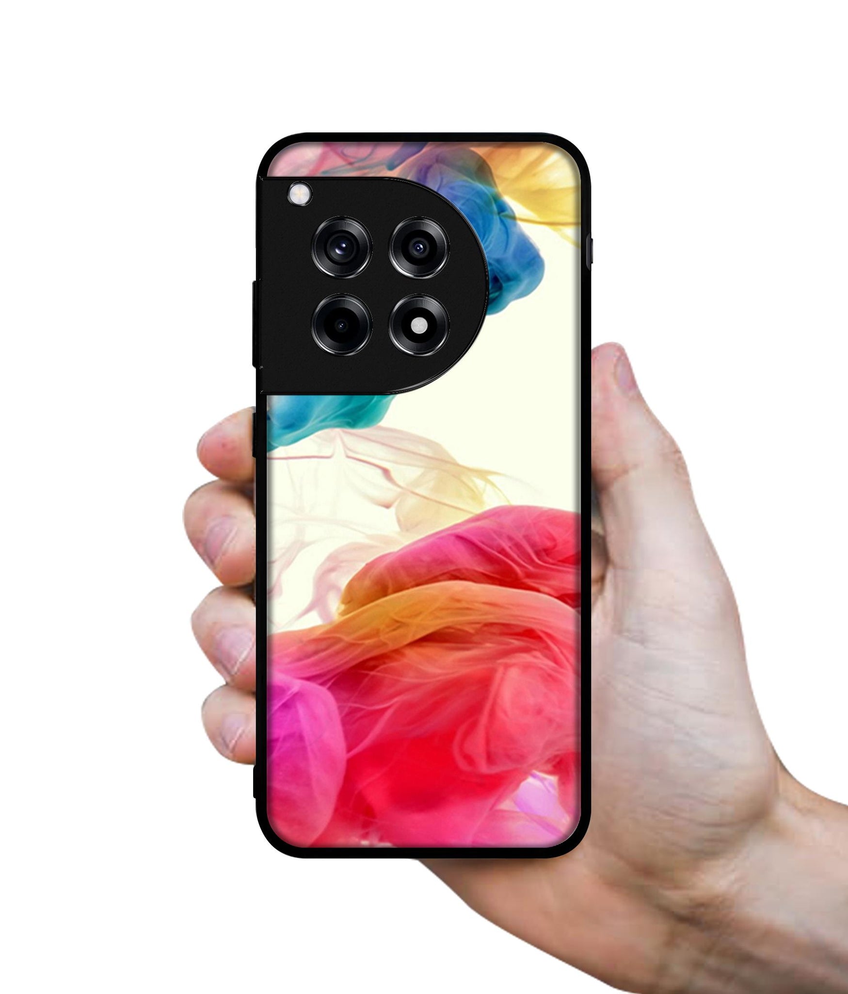 Colored Smoke Design Designer 2D Printed Back Case Cover for OnePlus 12R 5G