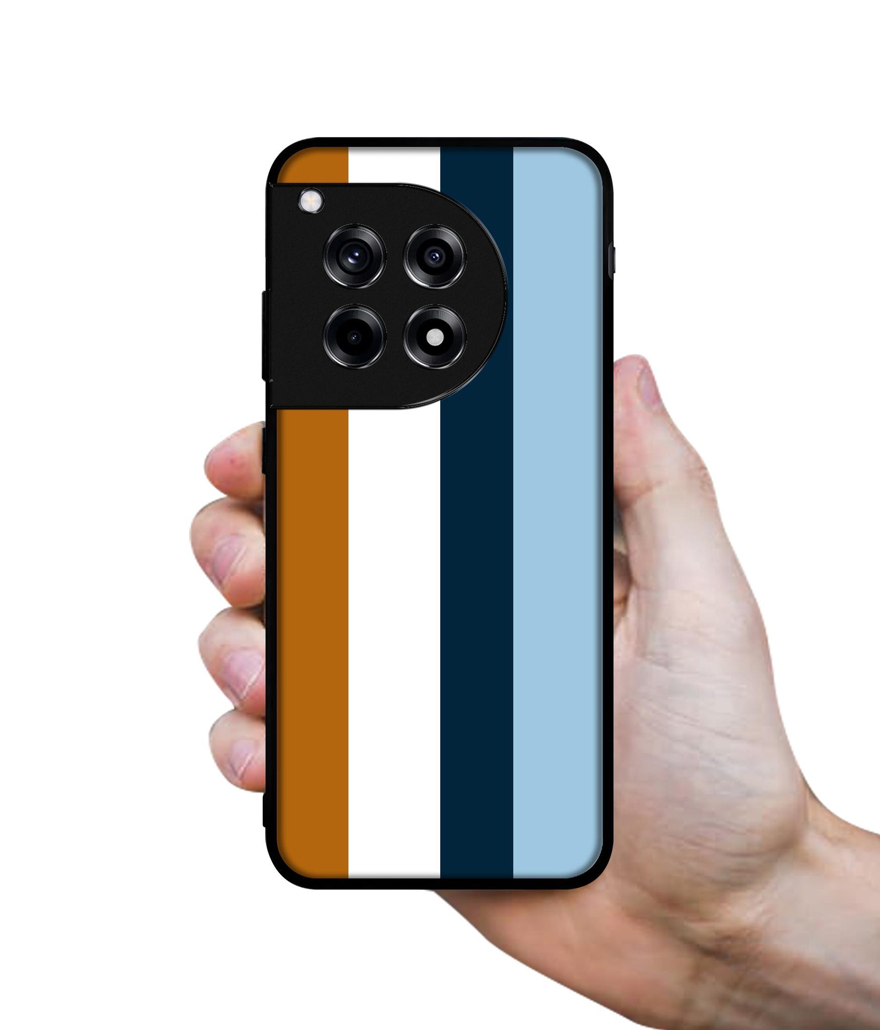 Color Stripes Design Designer 2D Printed Back Case Cover for OnePlus 12R 5G