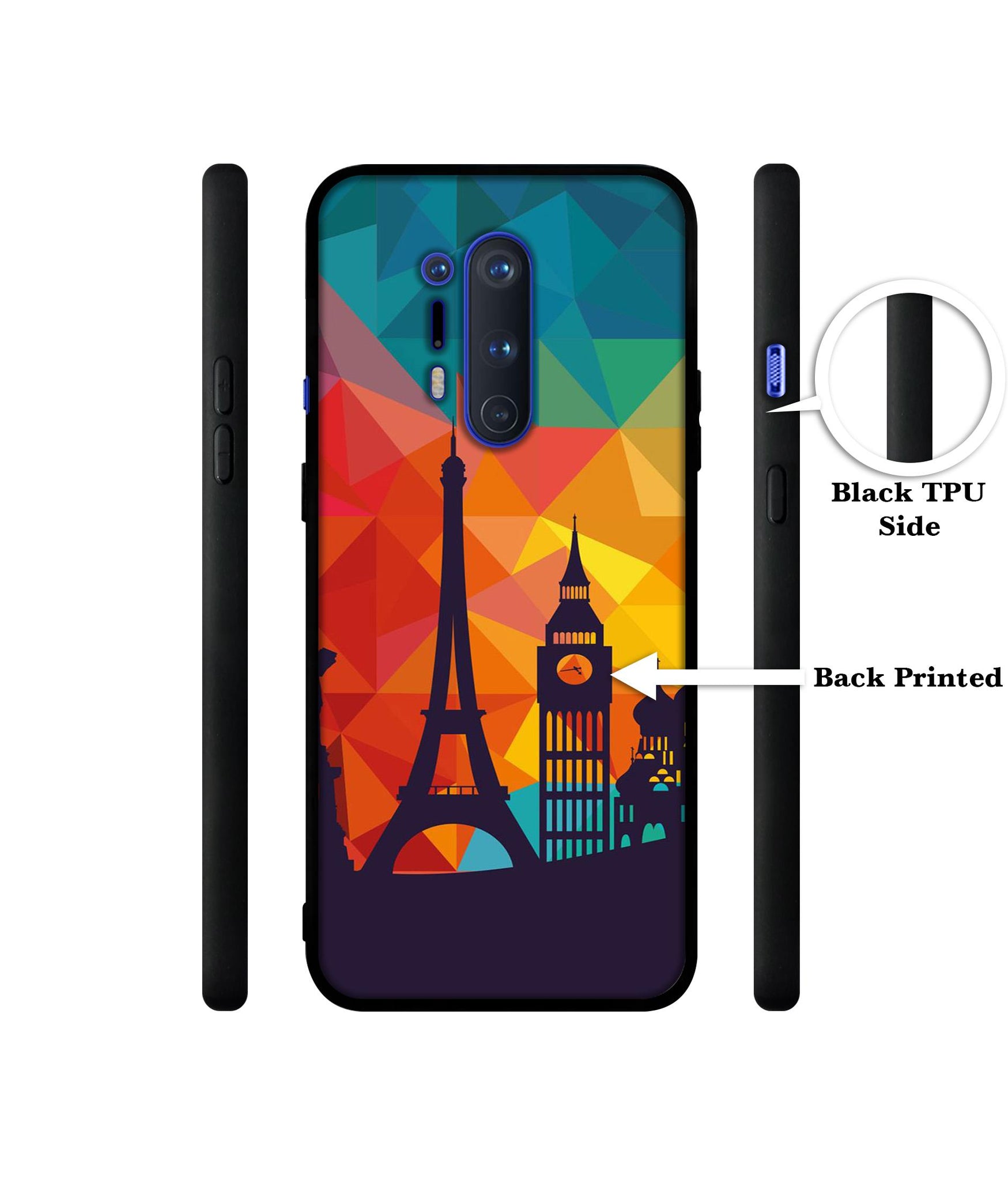 Colored Paris Design Designer 2D Printed Back Case Cover for OnePlus 8 Pro 5G
