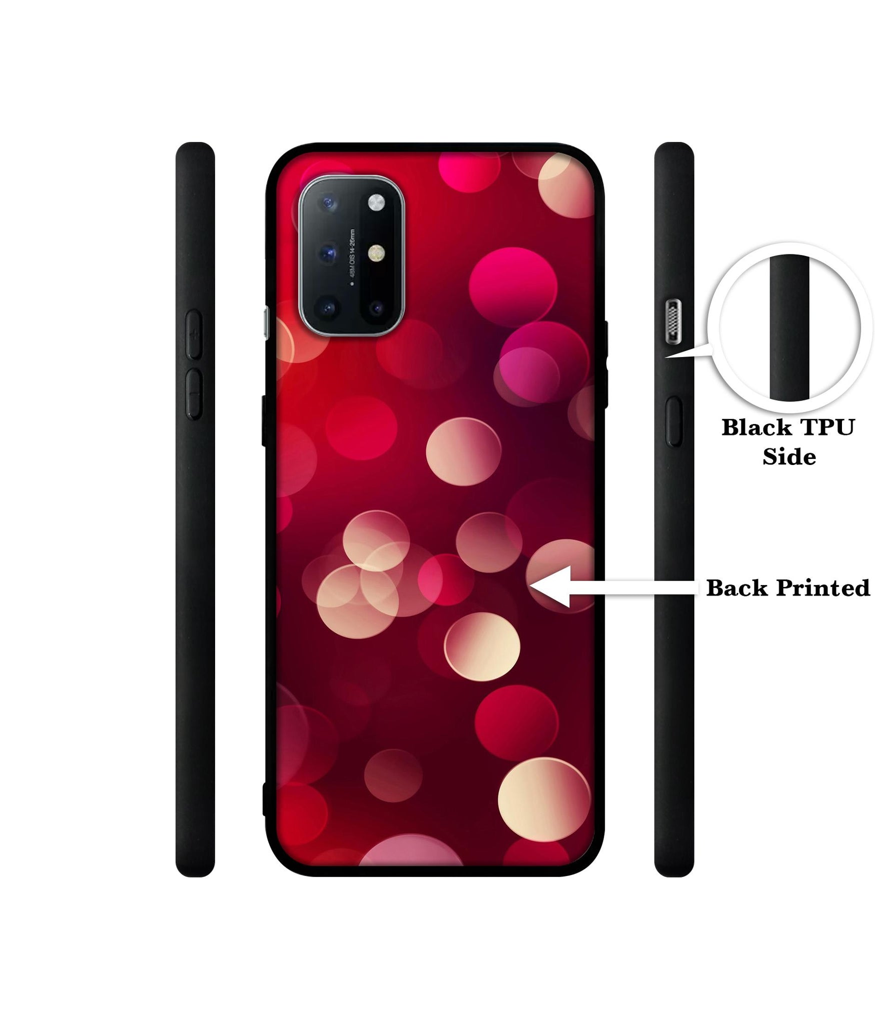 3D Circles Design Designer 2D Printed Back Case Cover for OnePlus 8T 5G