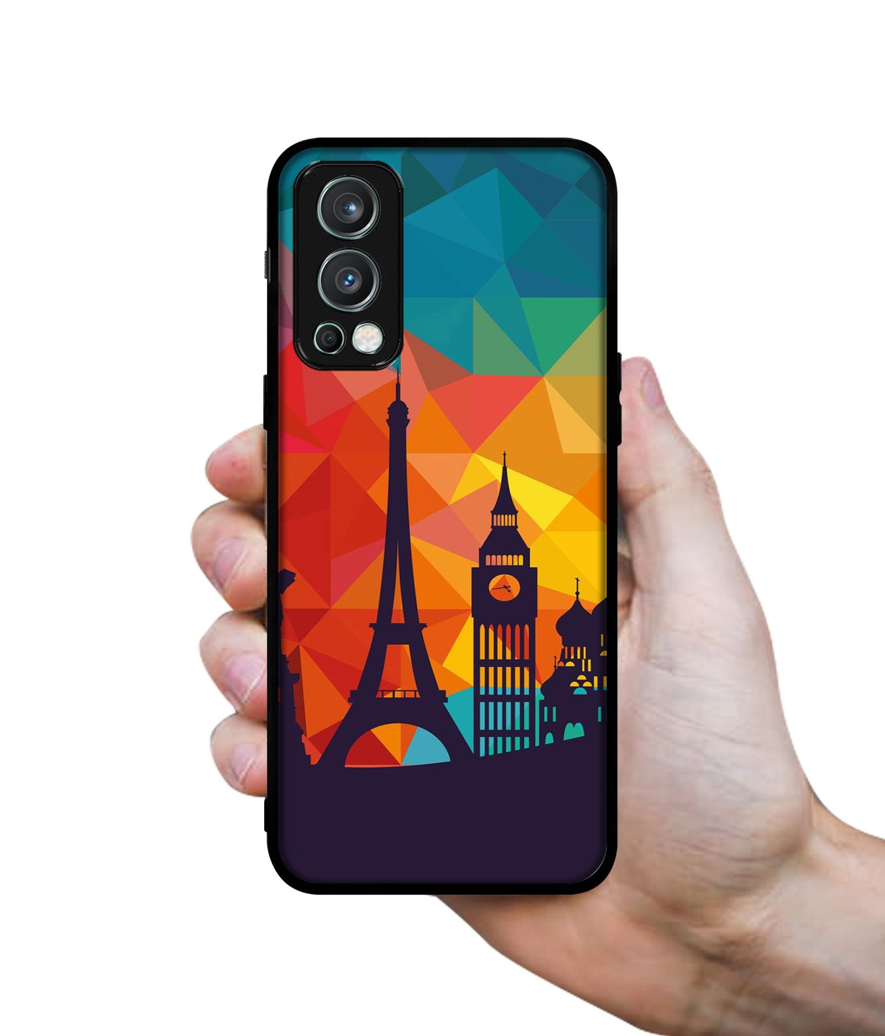 Colored Paris Design Designer 2D Printed Back Case Cover for OnePlus Nord 2 5G