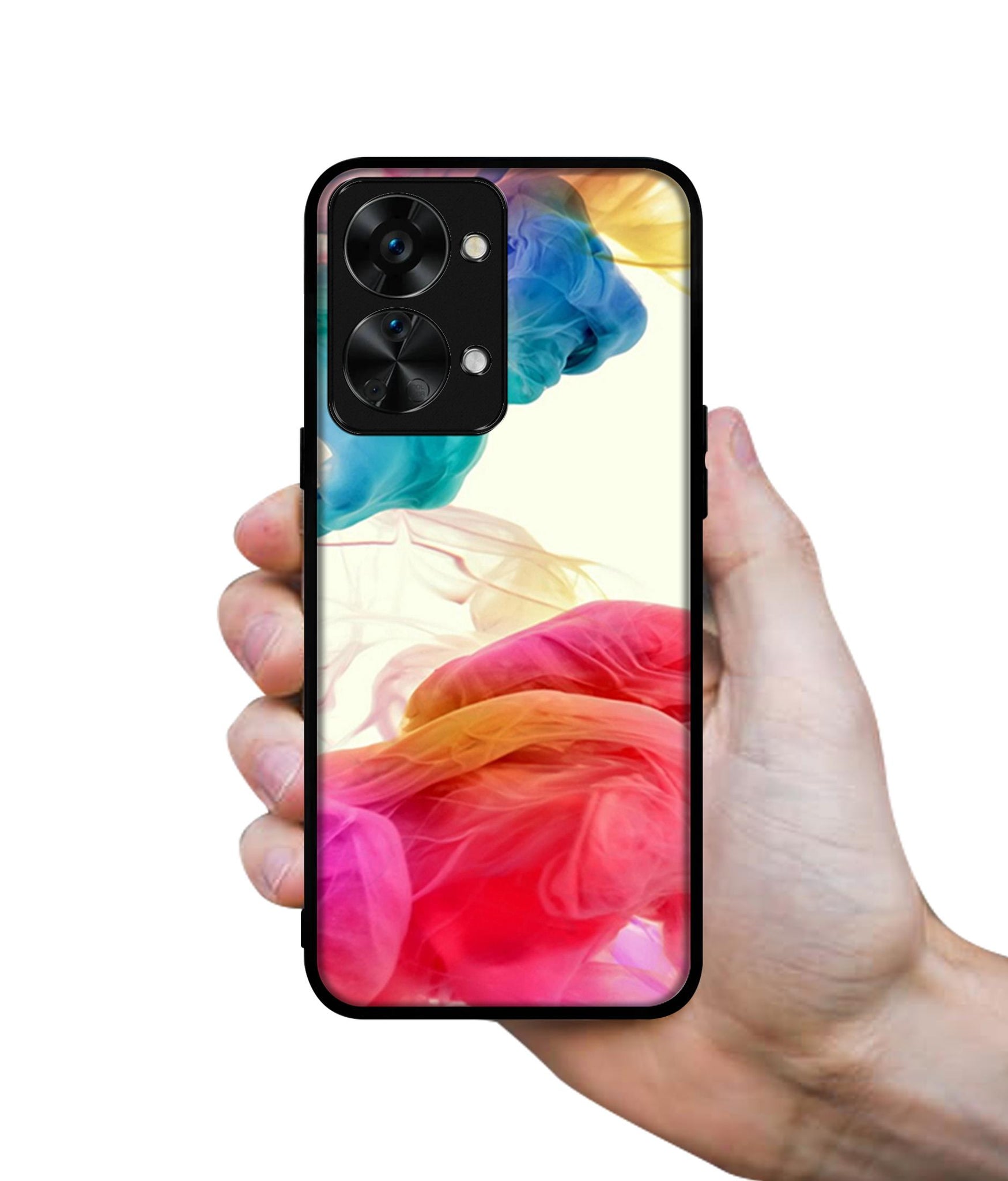 Colored Smoke Design Designer 2D Printed Back Case Cover for OnePlus Nord 2T 5G