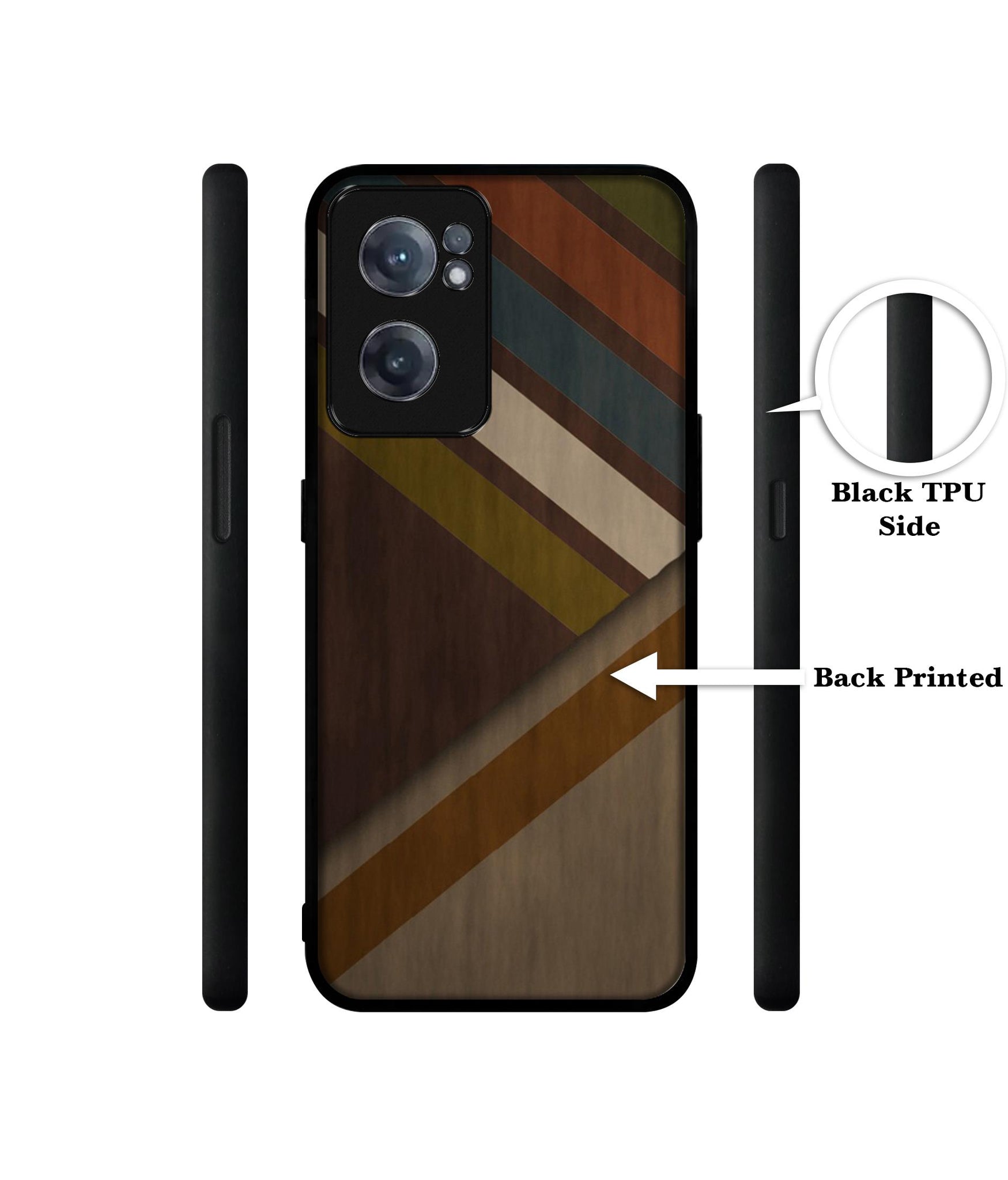 Colorful Wooden Pattern Design Designer 2D Printed Back Case Cover for OnePlus Nord CE 2 5G