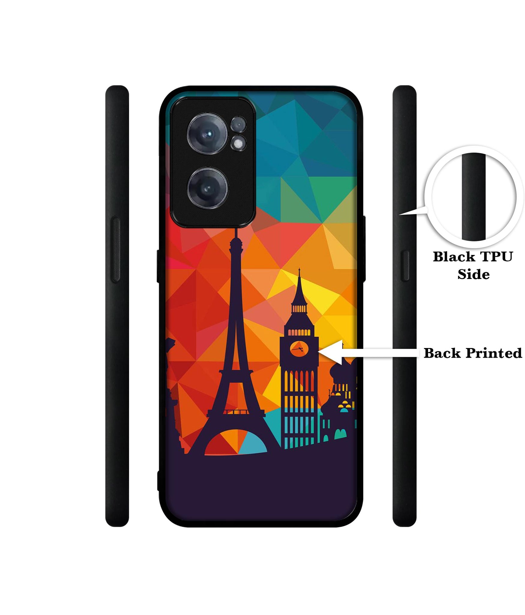 Colored Paris Design Designer 2D Printed Back Case Cover for OnePlus Nord CE 2 5G