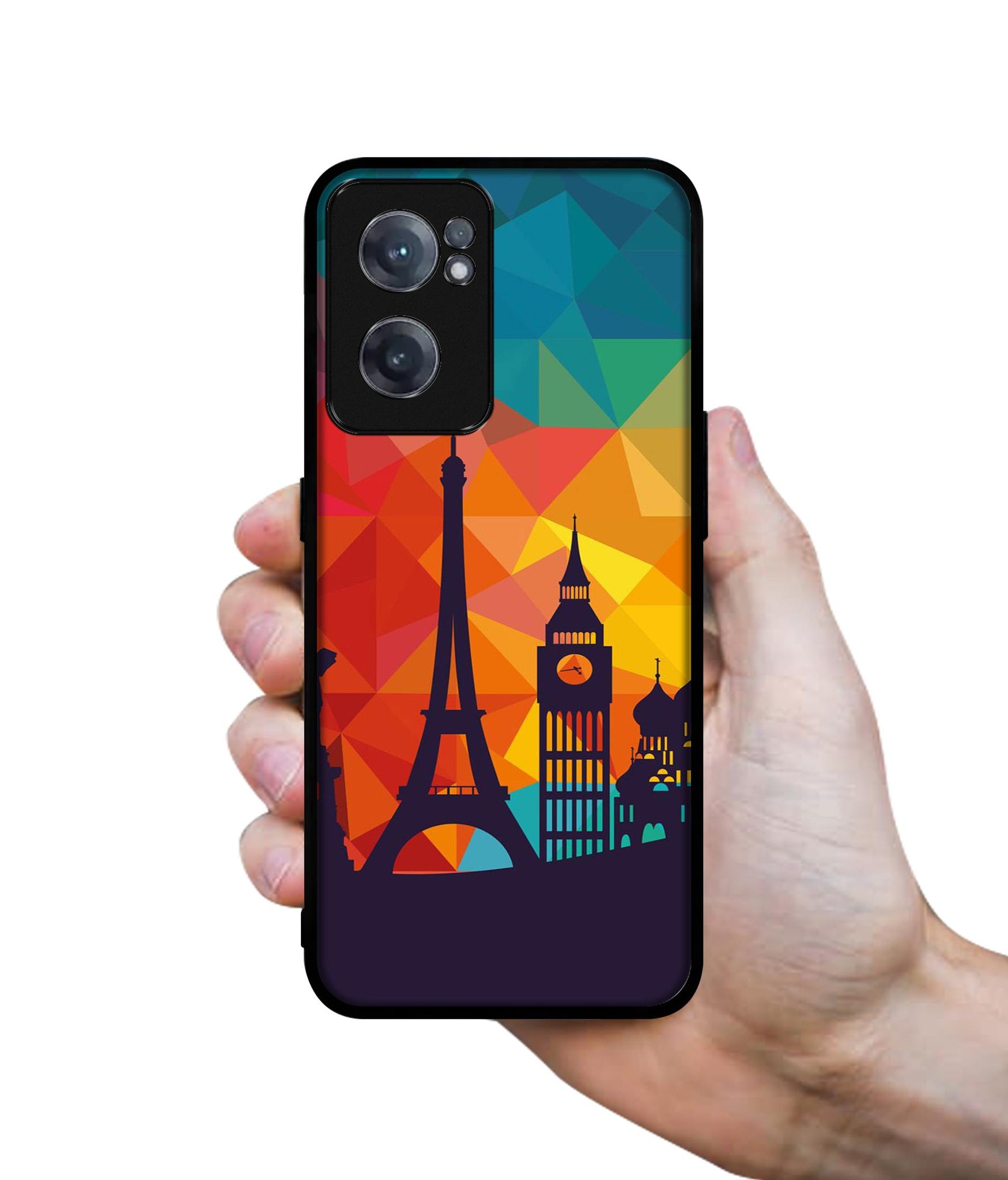 Colored Paris Design Designer 2D Printed Back Case Cover for OnePlus Nord CE 2 5G