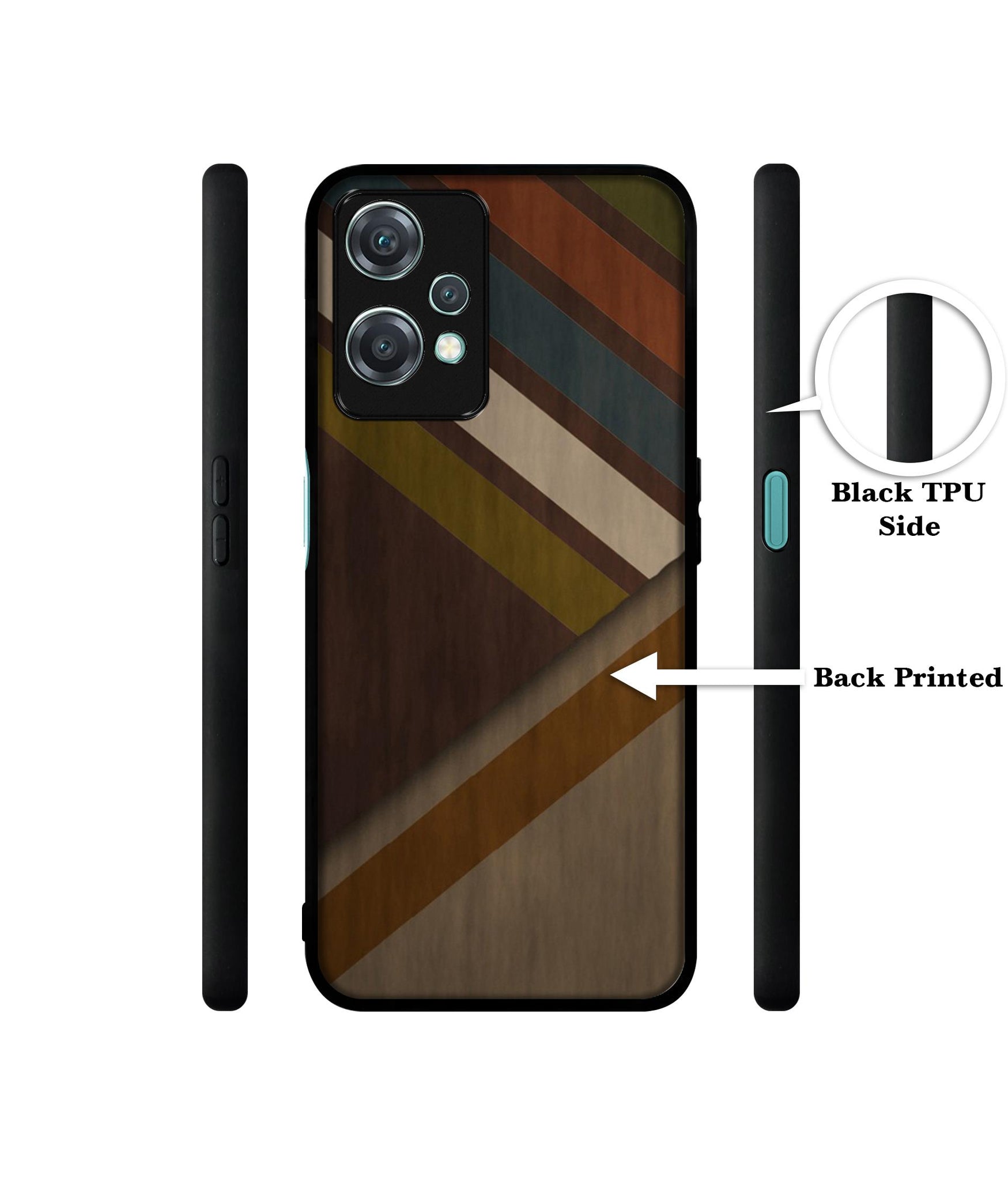 Colorful Wooden Pattern Design Designer 2D Printed Back Case Cover for OnePlus Nord CE 2 Lite 5G