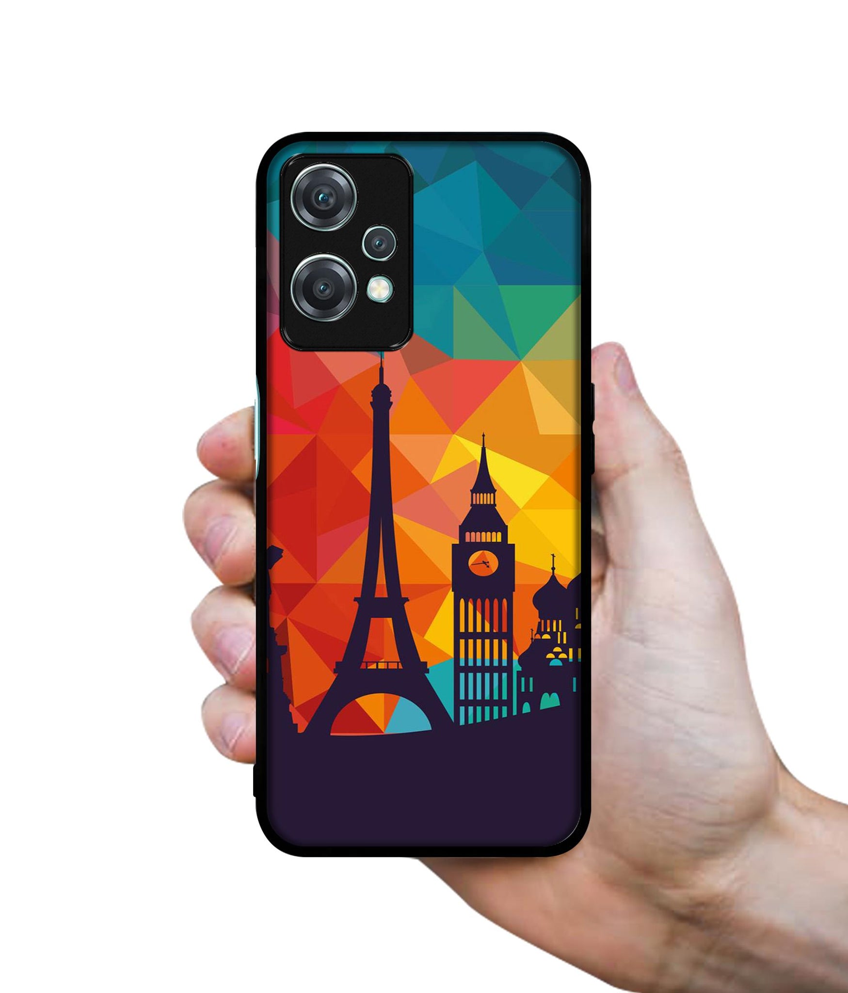 Colored Paris Design Designer 2D Printed Back Case Cover for OnePlus Nord CE 2 Lite 5G