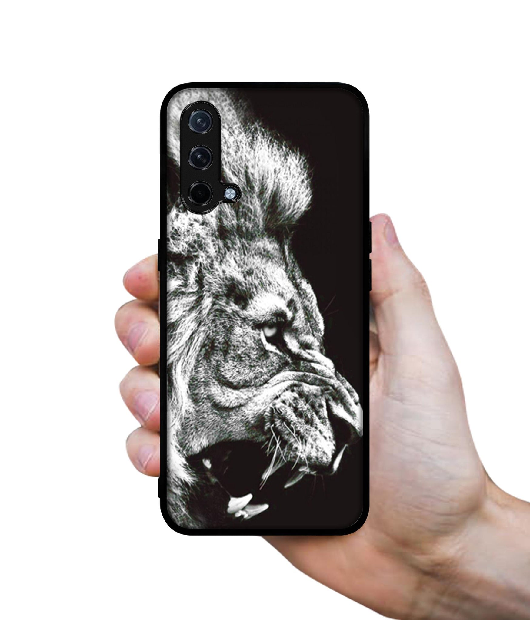 Angry Lion Design Designer 2D Printed Back Case Cover for OnePlus Nord CE 5G