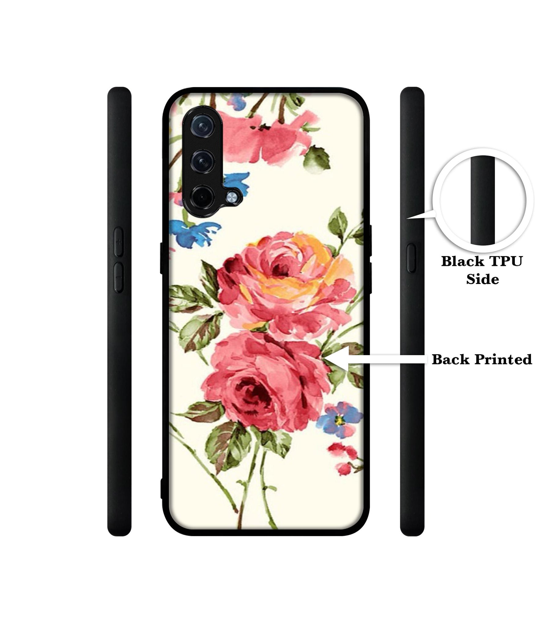 Vintage Painting Flower Design Designer 2D Printed Back Case Cover for OnePlus Nord CE 5G