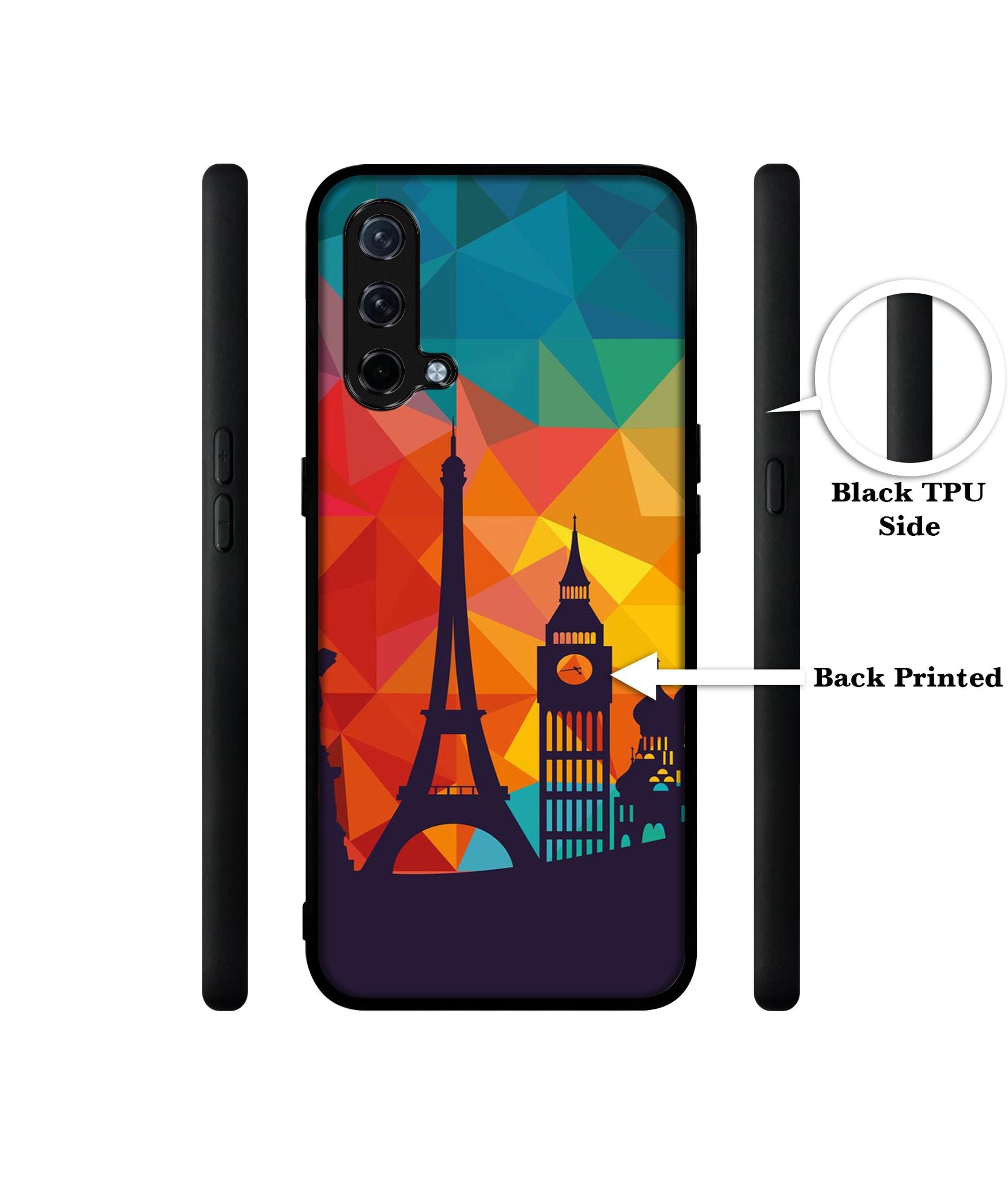 Colored Paris Design Designer 2D Printed Back Case Cover for OnePlus Nord CE 5G