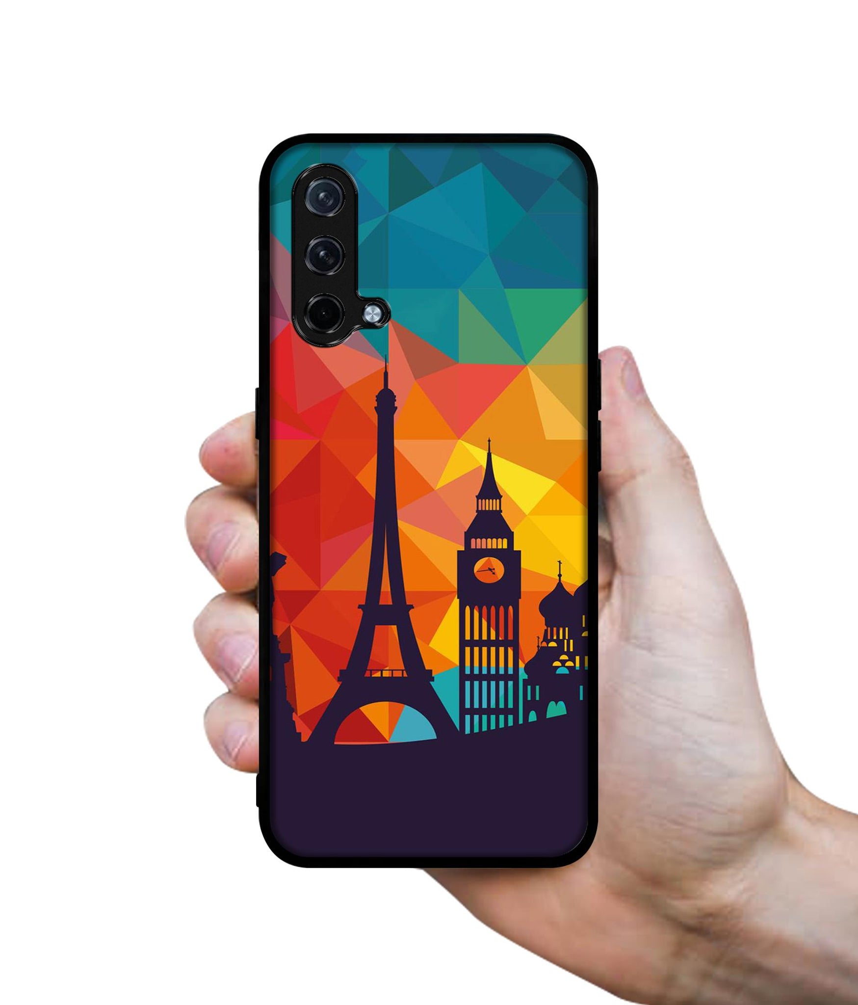 Colored Paris Design Designer 2D Printed Back Case Cover for OnePlus Nord CE 5G