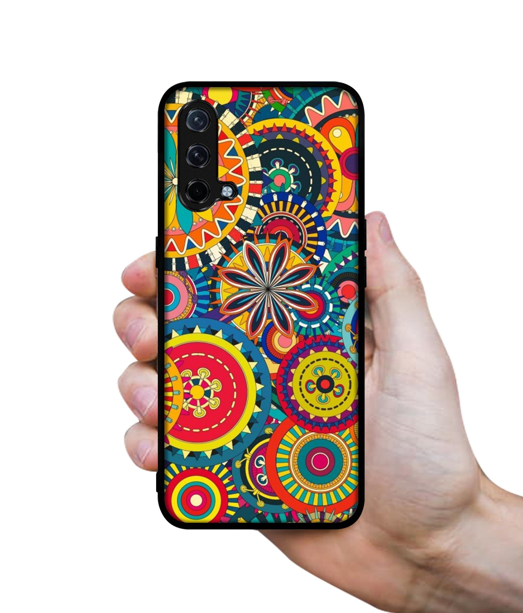 Ring Pattern Print Design Designer 2D Printed Back Case Cover for OnePlus Nord CE 5G