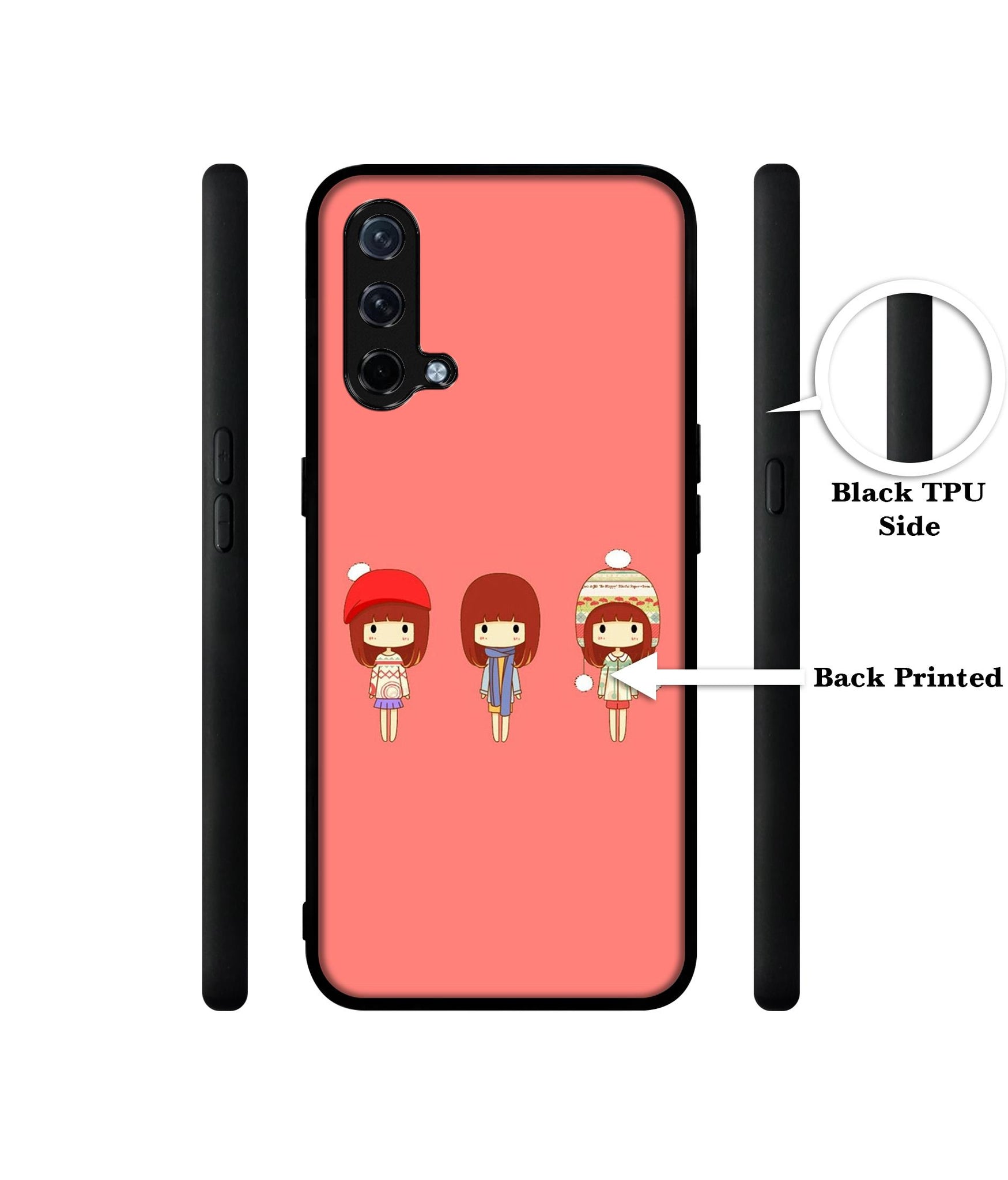 Cute Girls Design Designer 2D Printed Back Case Cover for OnePlus Nord CE 5G