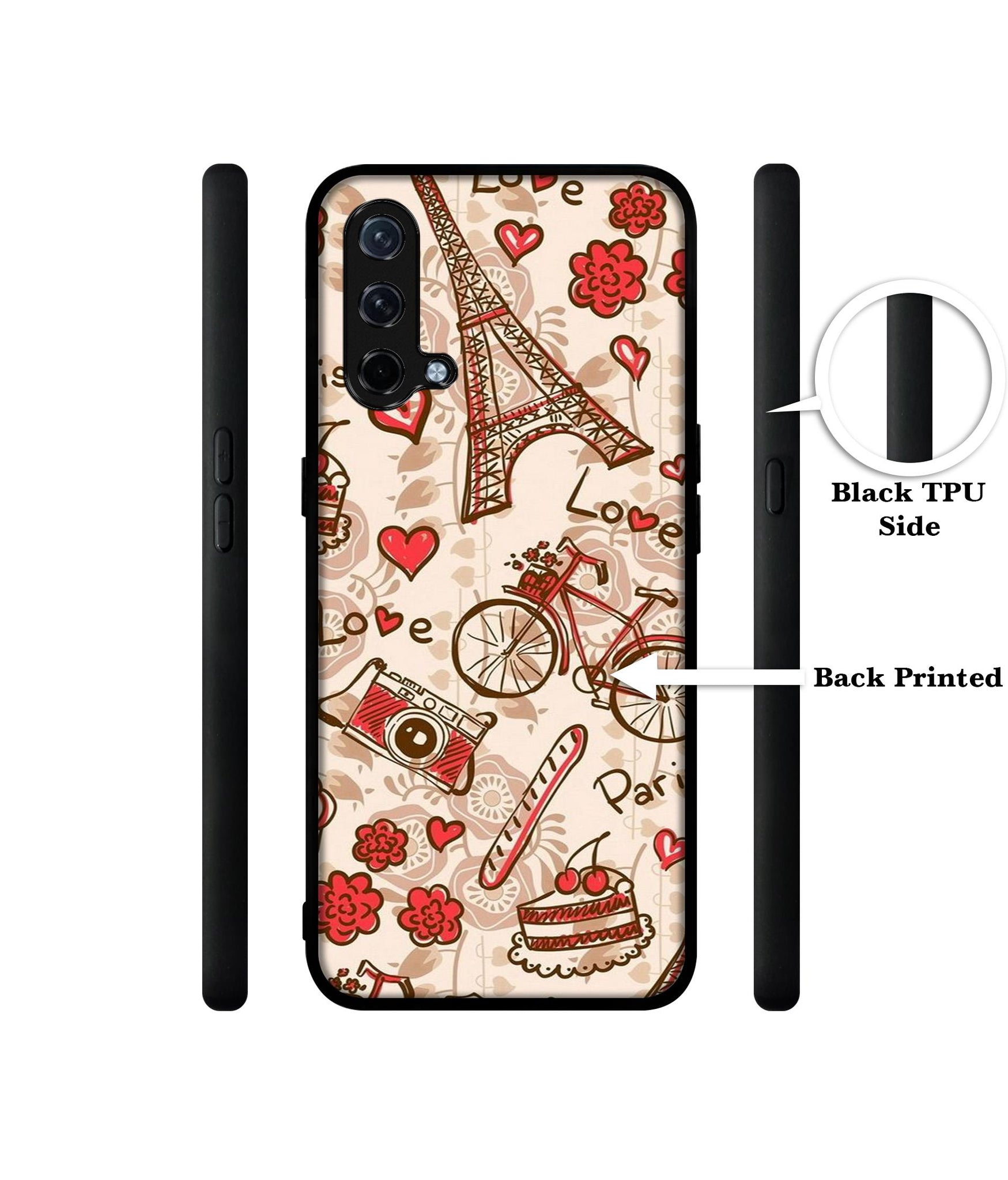 Vintage Paris Design Designer 2D Printed Back Case Cover for OnePlus Nord CE 5G