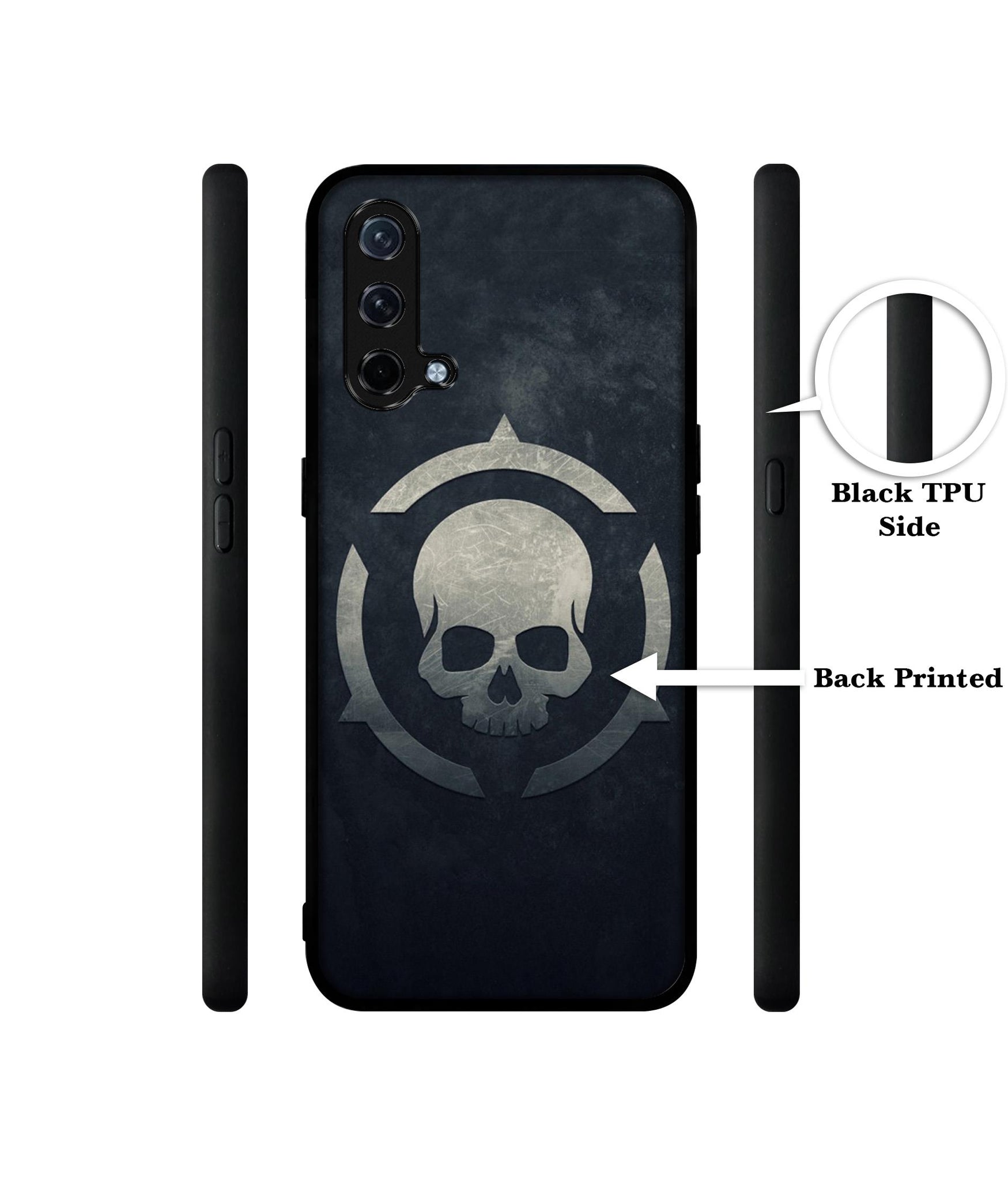 Skull Pattern Print Design Designer 2D Printed Back Case Cover for OnePlus Nord CE 5G