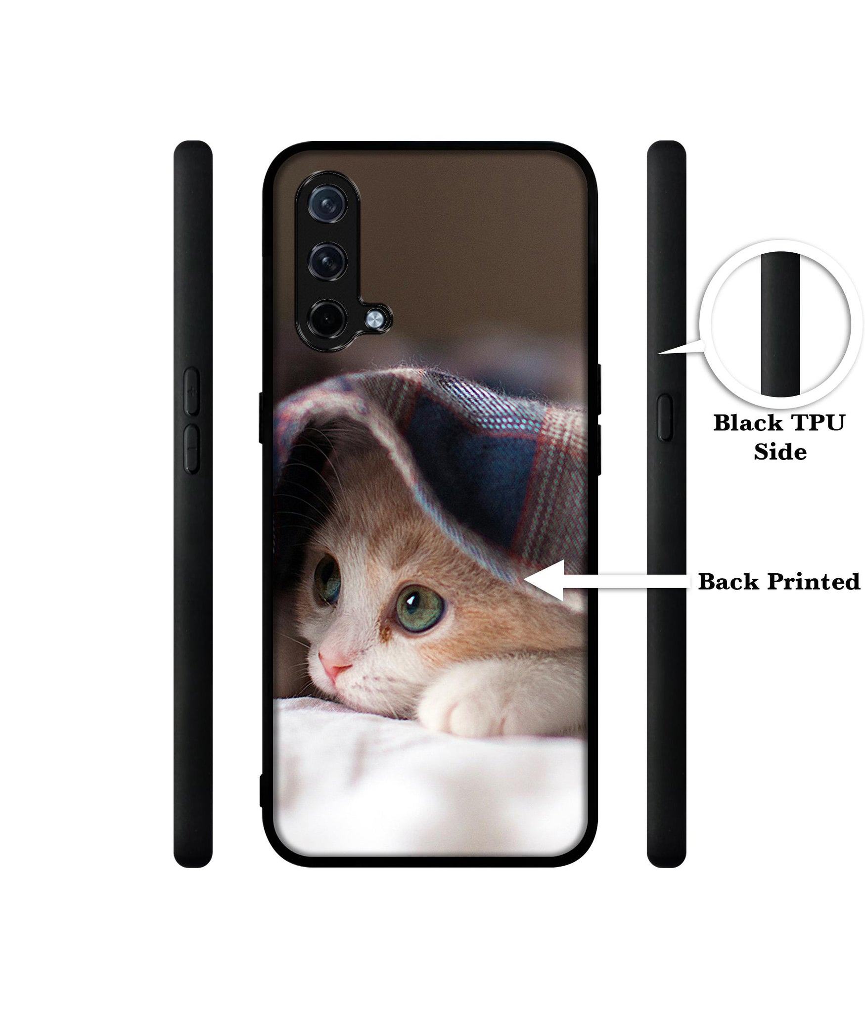 Sleepy Kitten Design Designer 2D Printed Back Case Cover for OnePlus Nord CE 5G