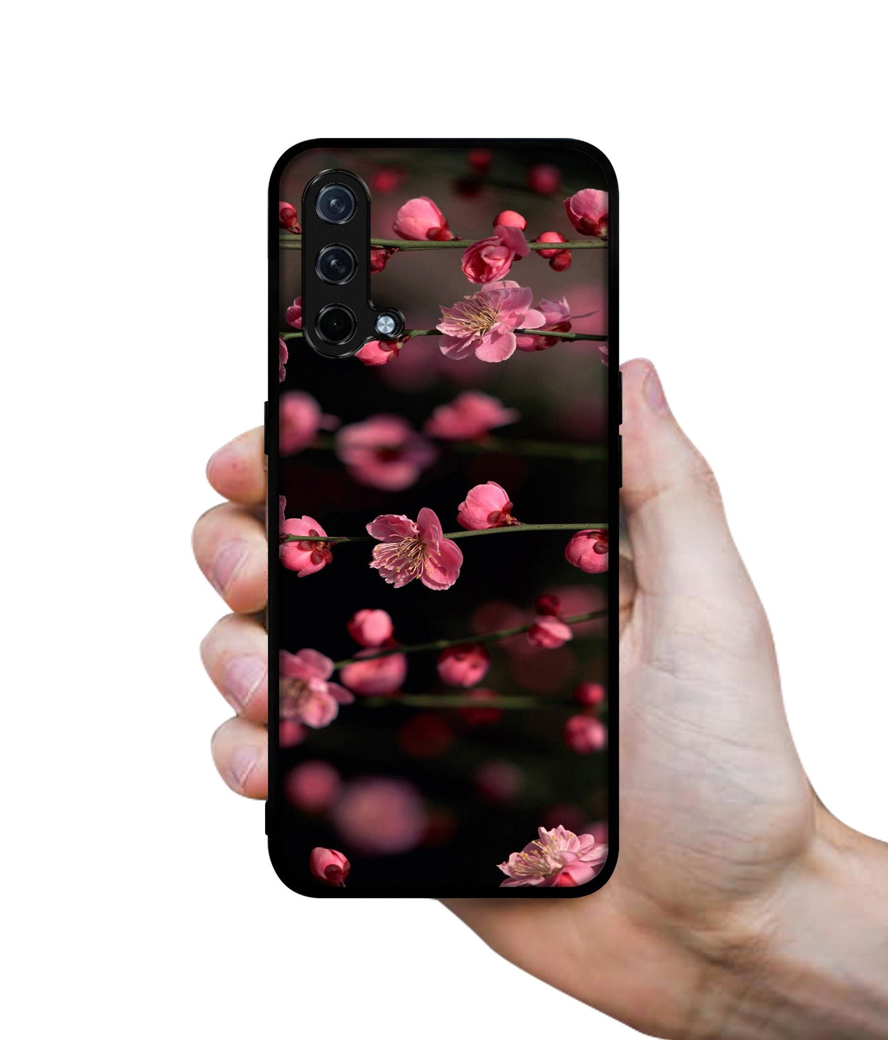 Pink Flowers Design Designer 2D Printed Back Case Cover for OnePlus Nord CE 5G