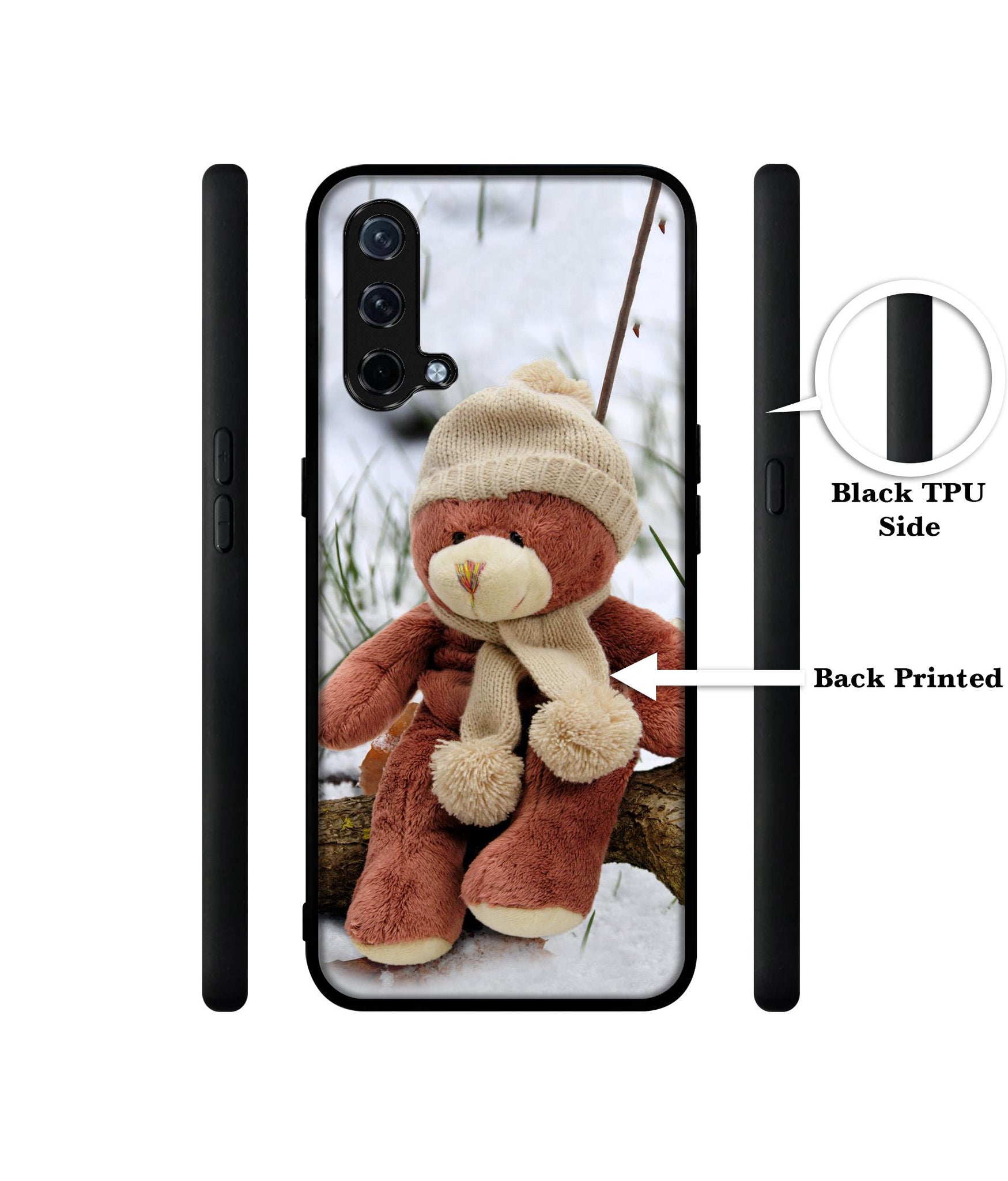 Woolen Bear Design Designer 2D Printed Back Case Cover for OnePlus Nord CE 5G
