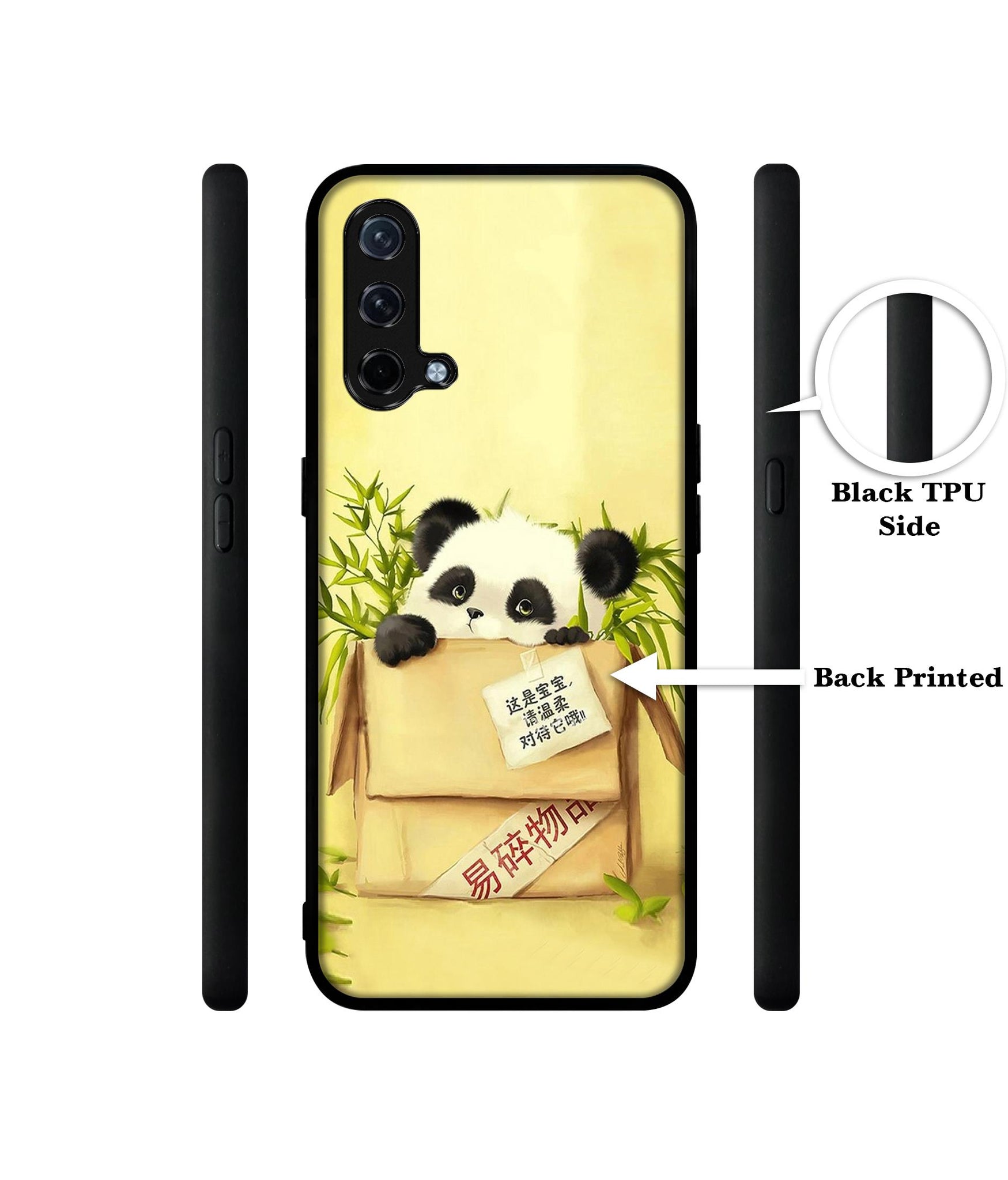 Panda In Box Design Designer 2D Printed Back Case Cover for OnePlus Nord CE 5G