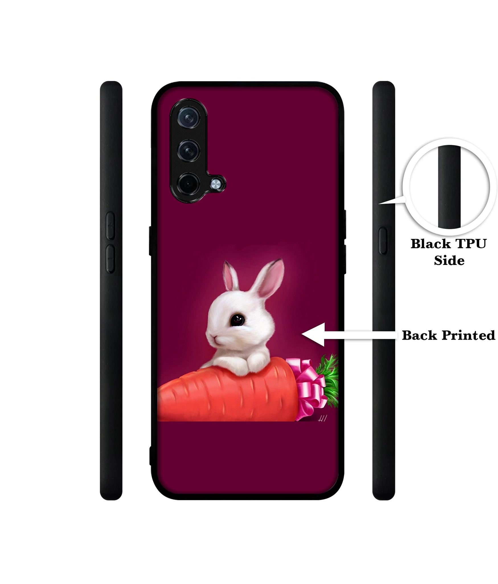 Bunny With Carrot Design Designer 2D Printed Back Case Cover for OnePlus Nord CE 5G