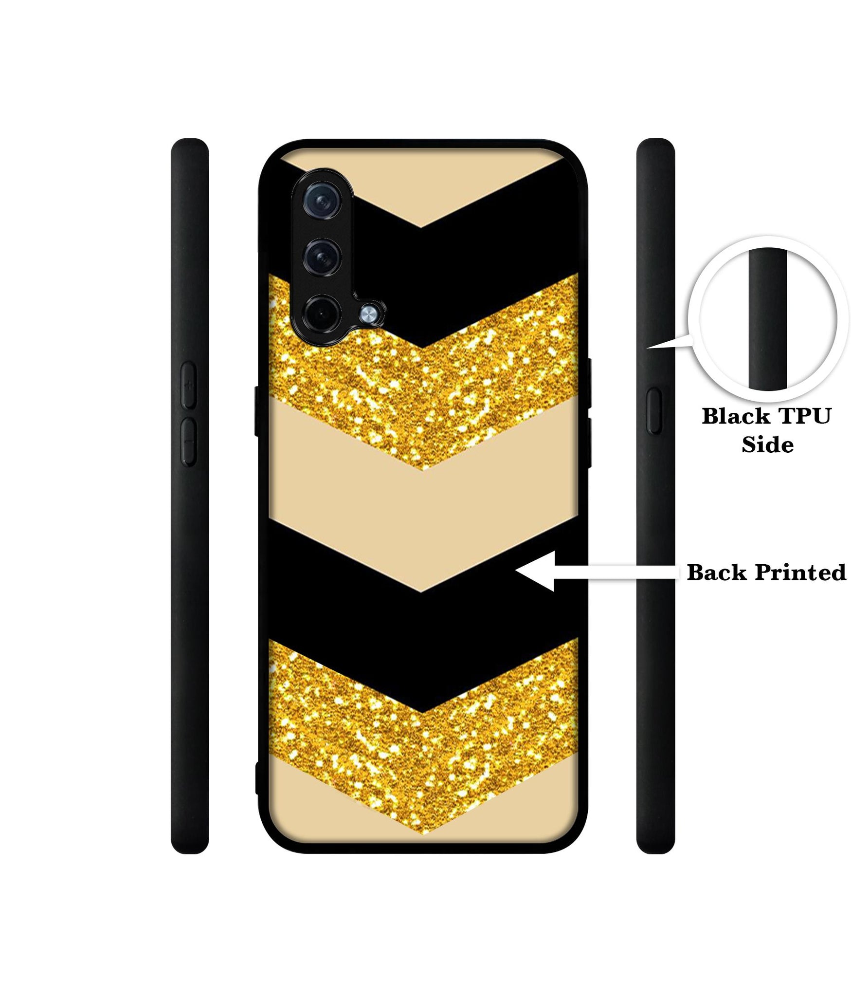Black & Gold Design Designer 2D Printed Back Case Cover for OnePlus Nord CE 5G