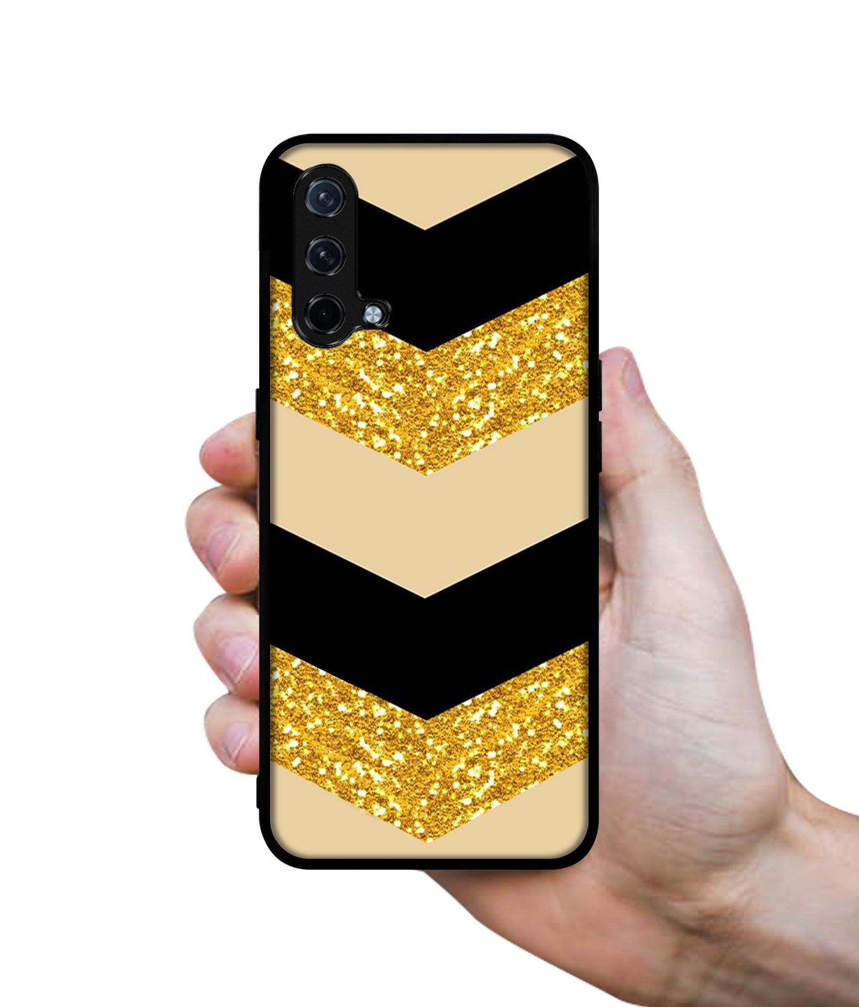 Black & Gold Design Designer 2D Printed Back Case Cover for OnePlus Nord CE 5G