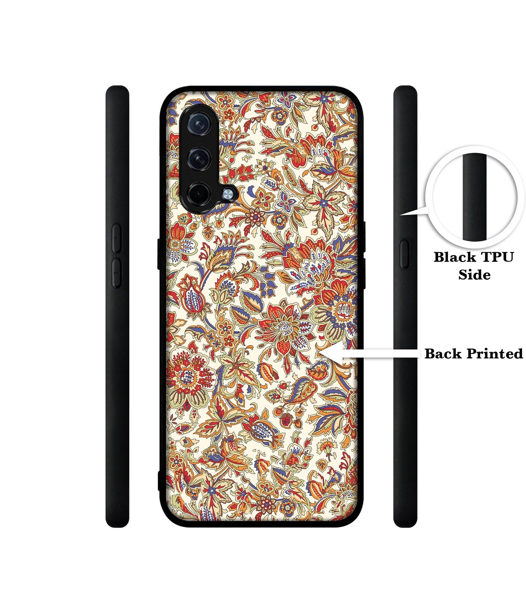 Floral Design Designer 2D Printed Back Case Cover for OnePlus Nord CE 5G