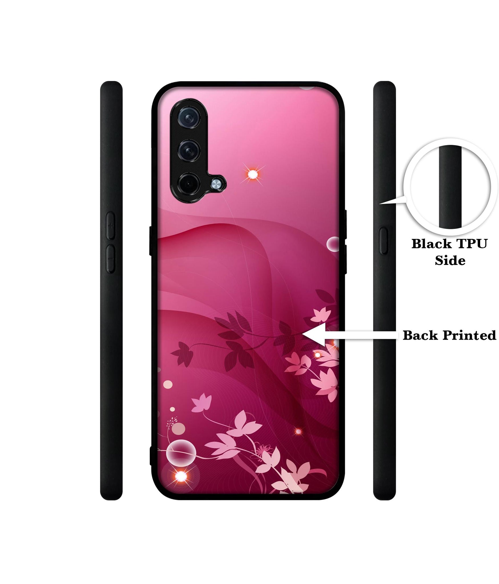 Pink Abstract Design Designer 2D Printed Back Case Cover for OnePlus Nord CE 5G