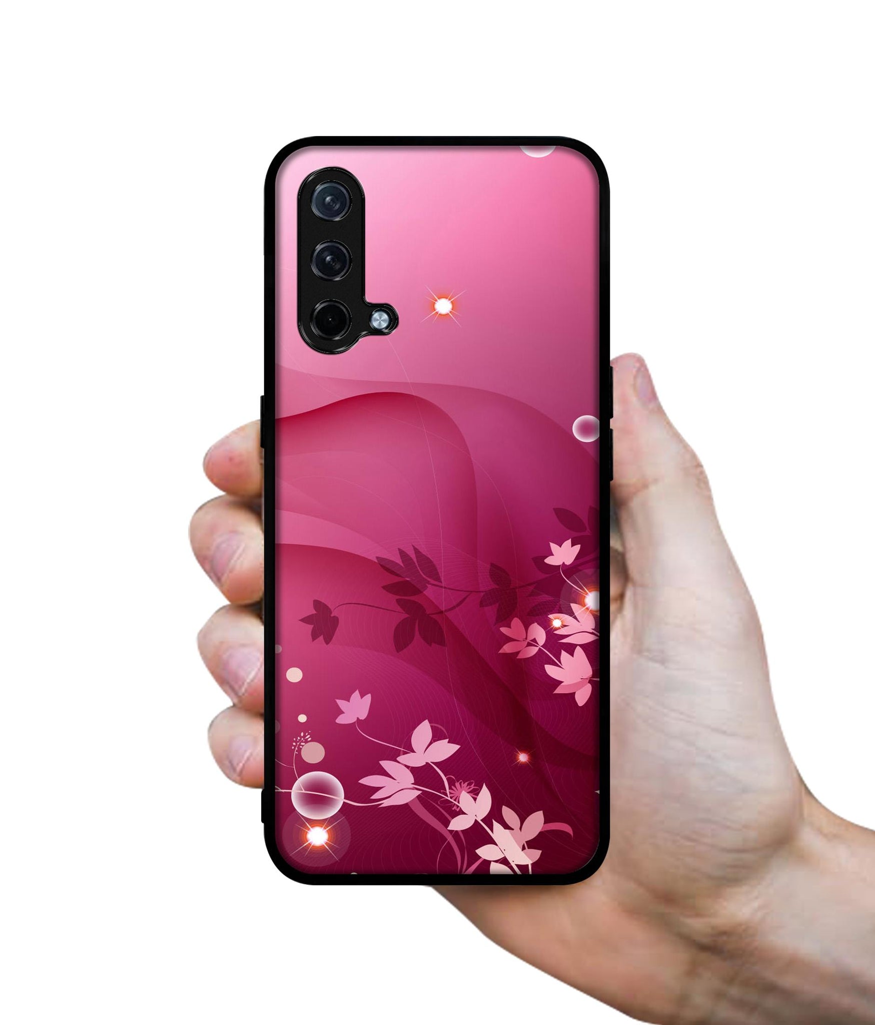 Pink Abstract Design Designer 2D Printed Back Case Cover for OnePlus Nord CE 5G