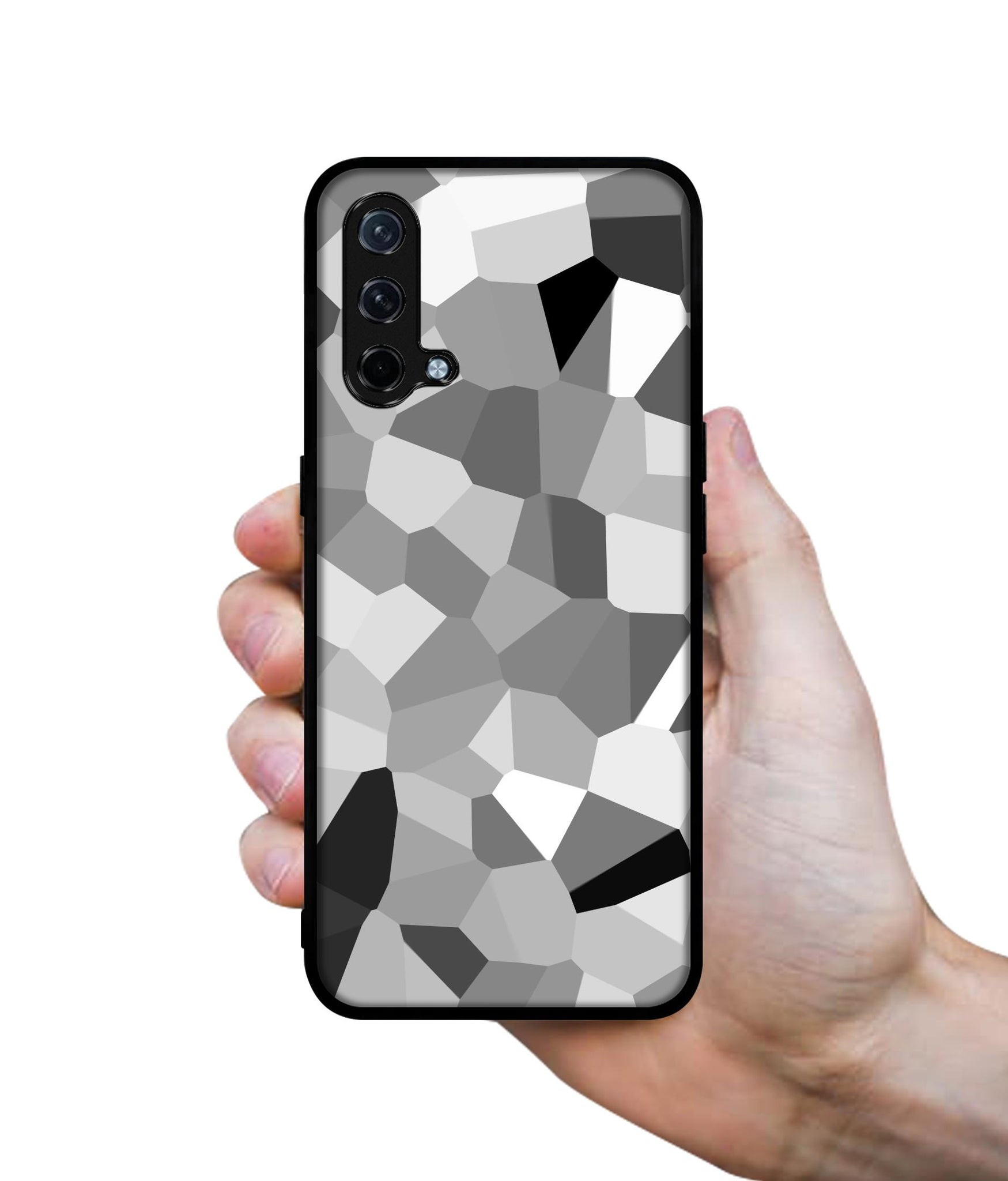 Black & White Mathematical Shape Design Designer 2D Printed Back Case Cover for OnePlus Nord CE 5G