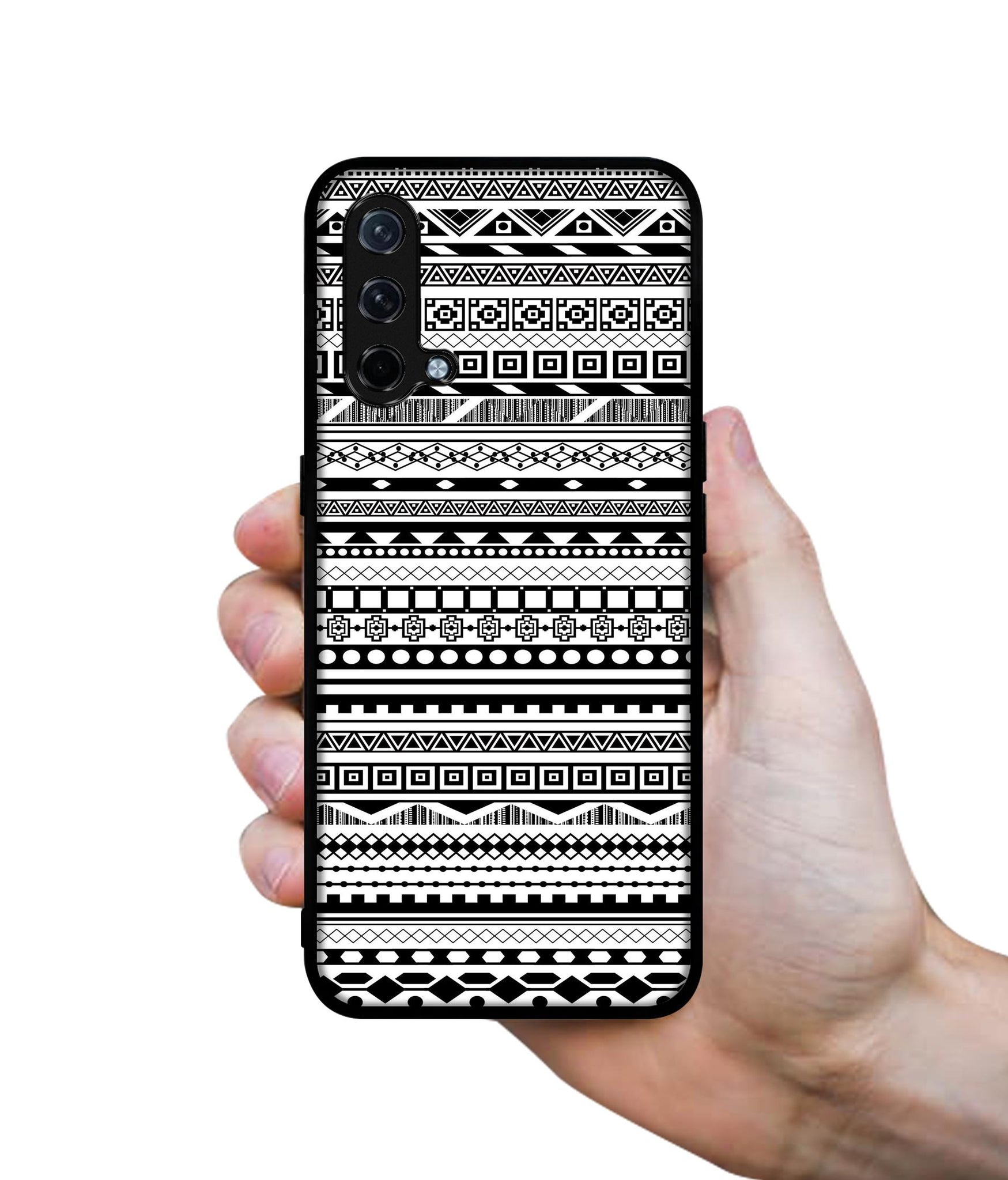 Black & White Patterns Design Designer 2D Printed Back Case Cover for OnePlus Nord CE 5G