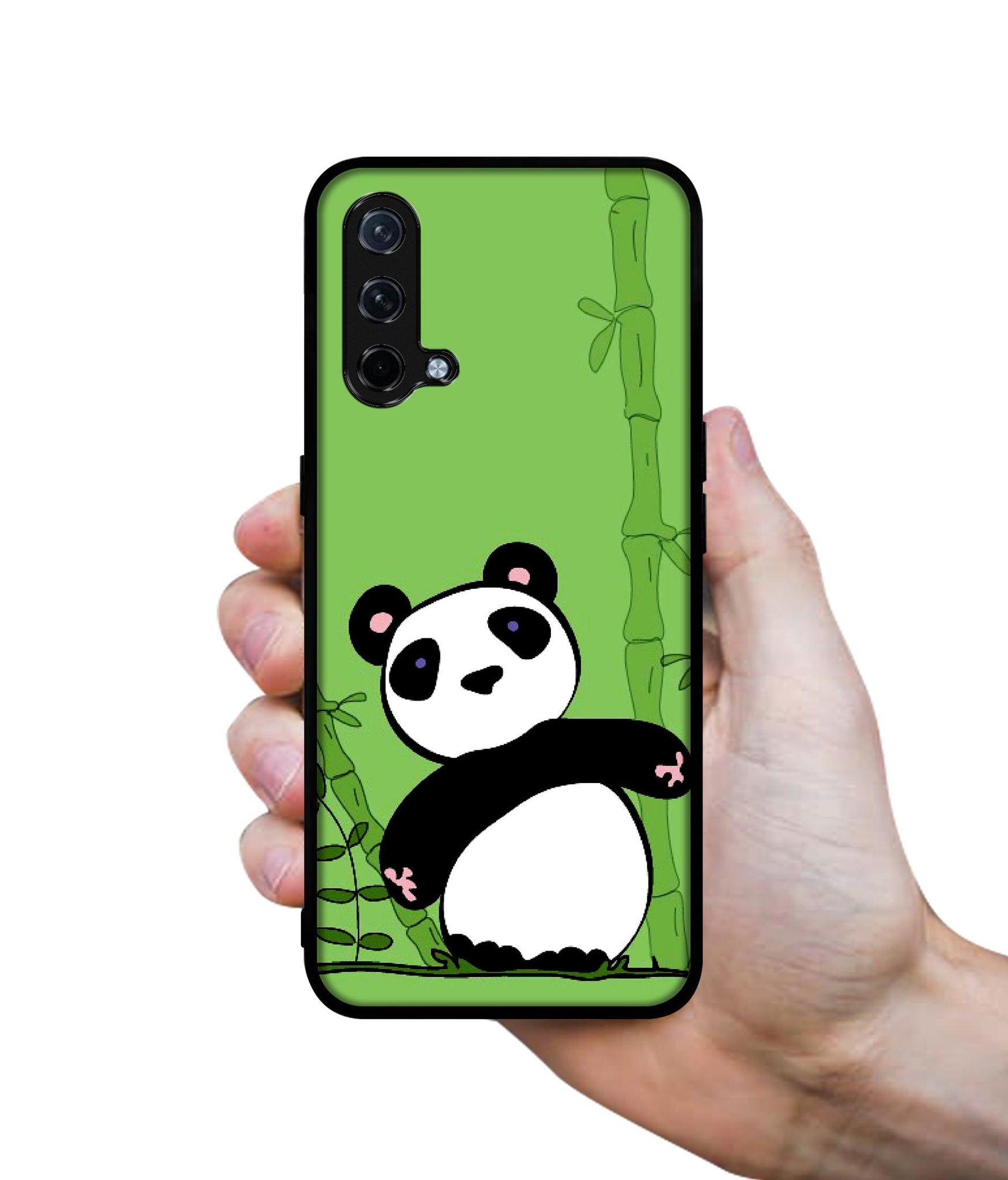 Panda with Bamboo Design Designer 2D Printed Back Case Cover for OnePlus Nord CE 5G