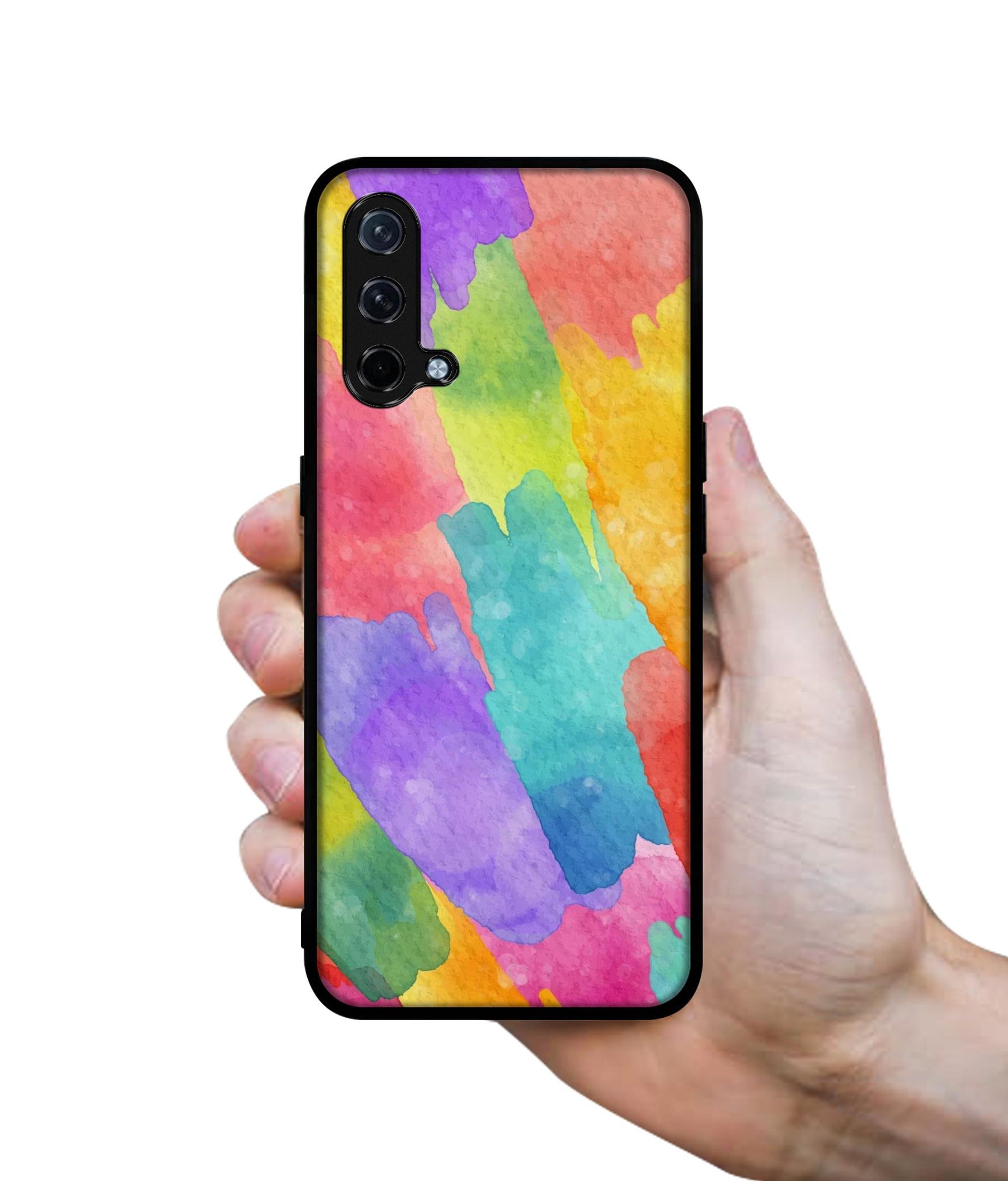 Water Paint Colorful Abstract Design Designer 2D Printed Back Case Cover for OnePlus Nord CE 5G