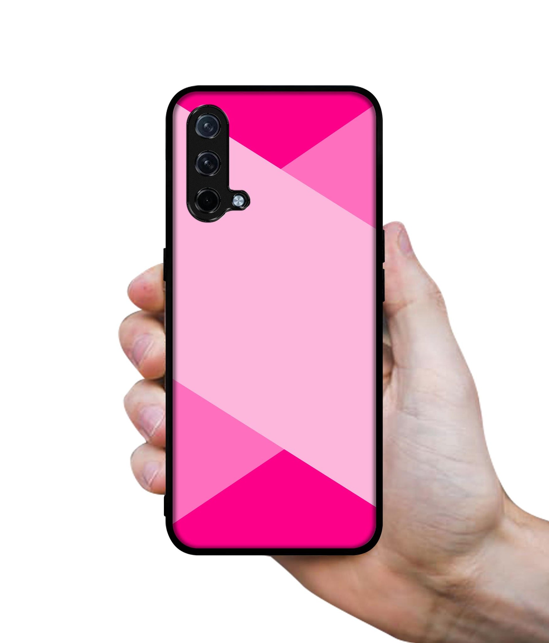 Pink Cross Vector Design Designer 2D Printed Back Case Cover for OnePlus Nord CE 5G