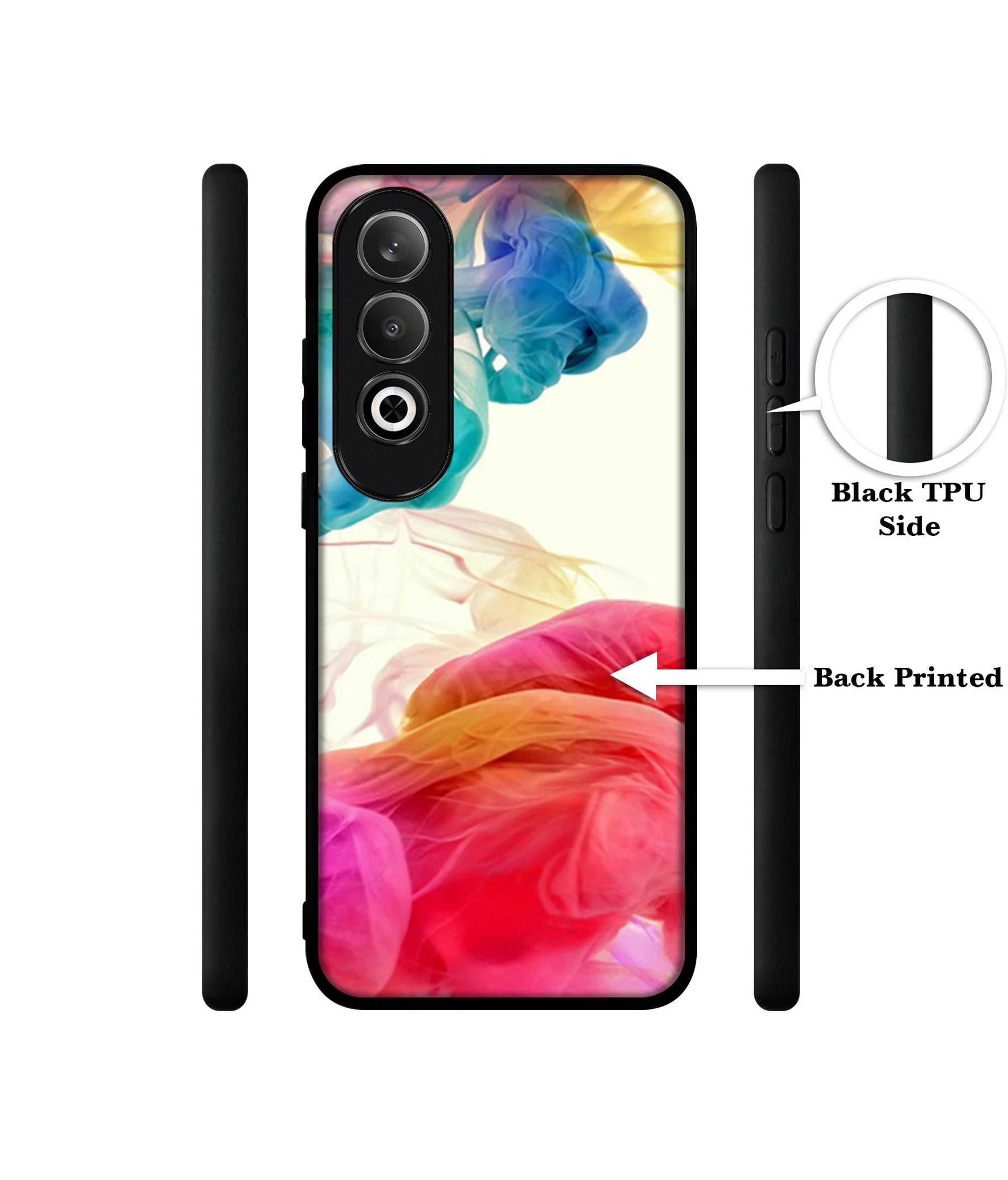 Colored Smoke Design Designer 2D Printed Back Case Cover for OnePlus Nord CE4 5G