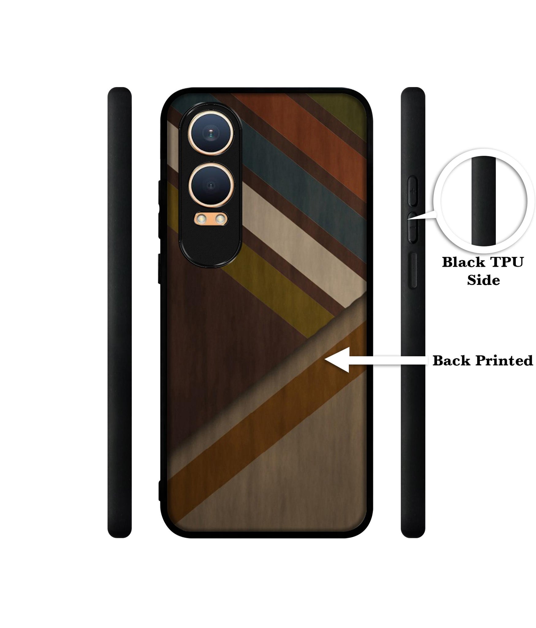 Colorful Wooden Pattern Design Designer 2D Printed Back Case Cover for OnePlus Nord CE4 Lite 5G