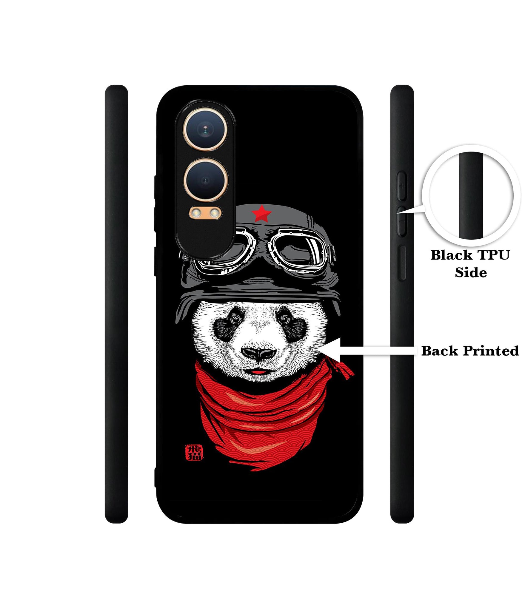 Biker Panda Design Designer 2D Printed Back Case Cover for OnePlus Nord CE4 Lite 5G