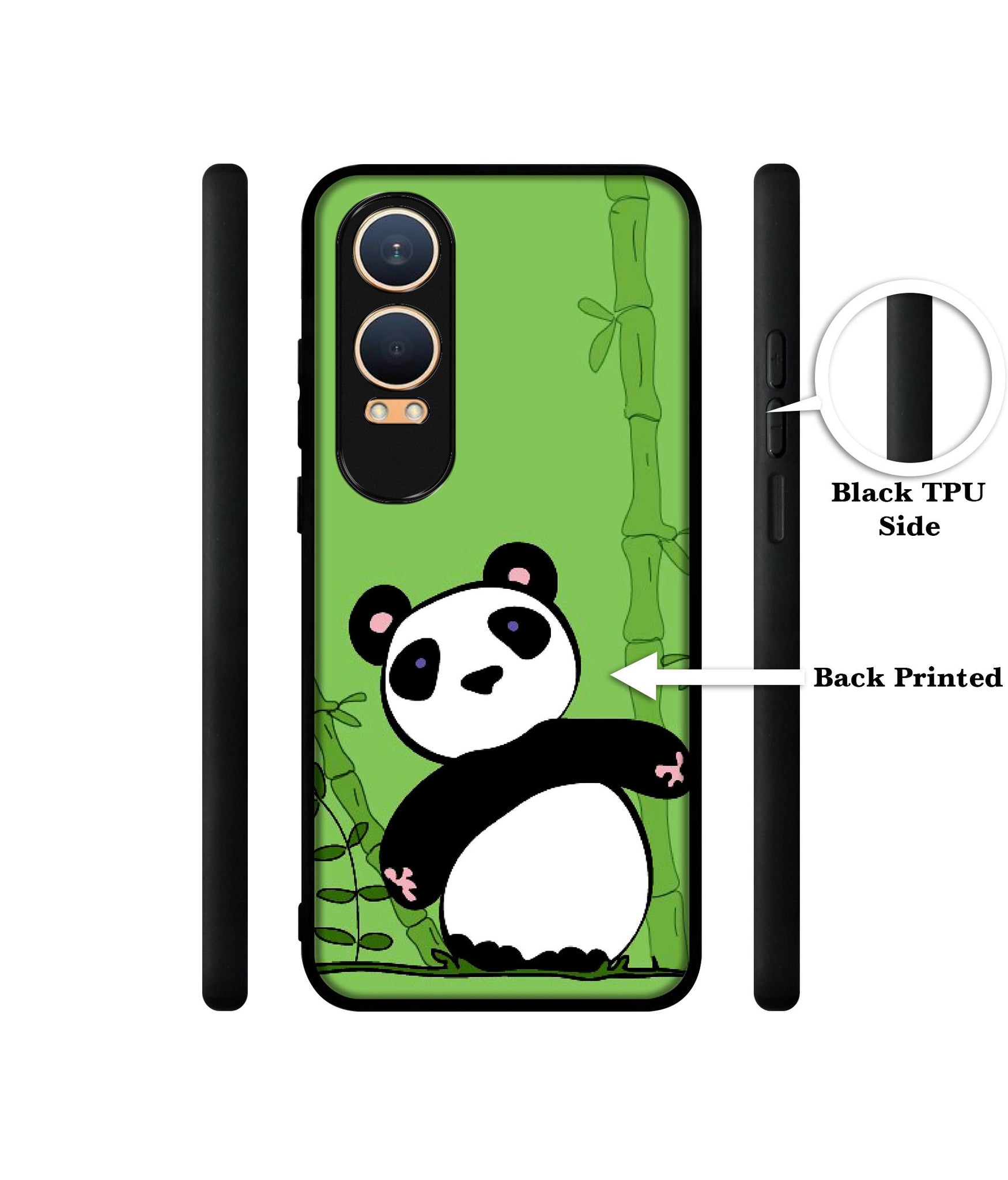 Panda with Bamboo Design Designer 2D Printed Back Case Cover for OnePlus Nord CE4 Lite 5G