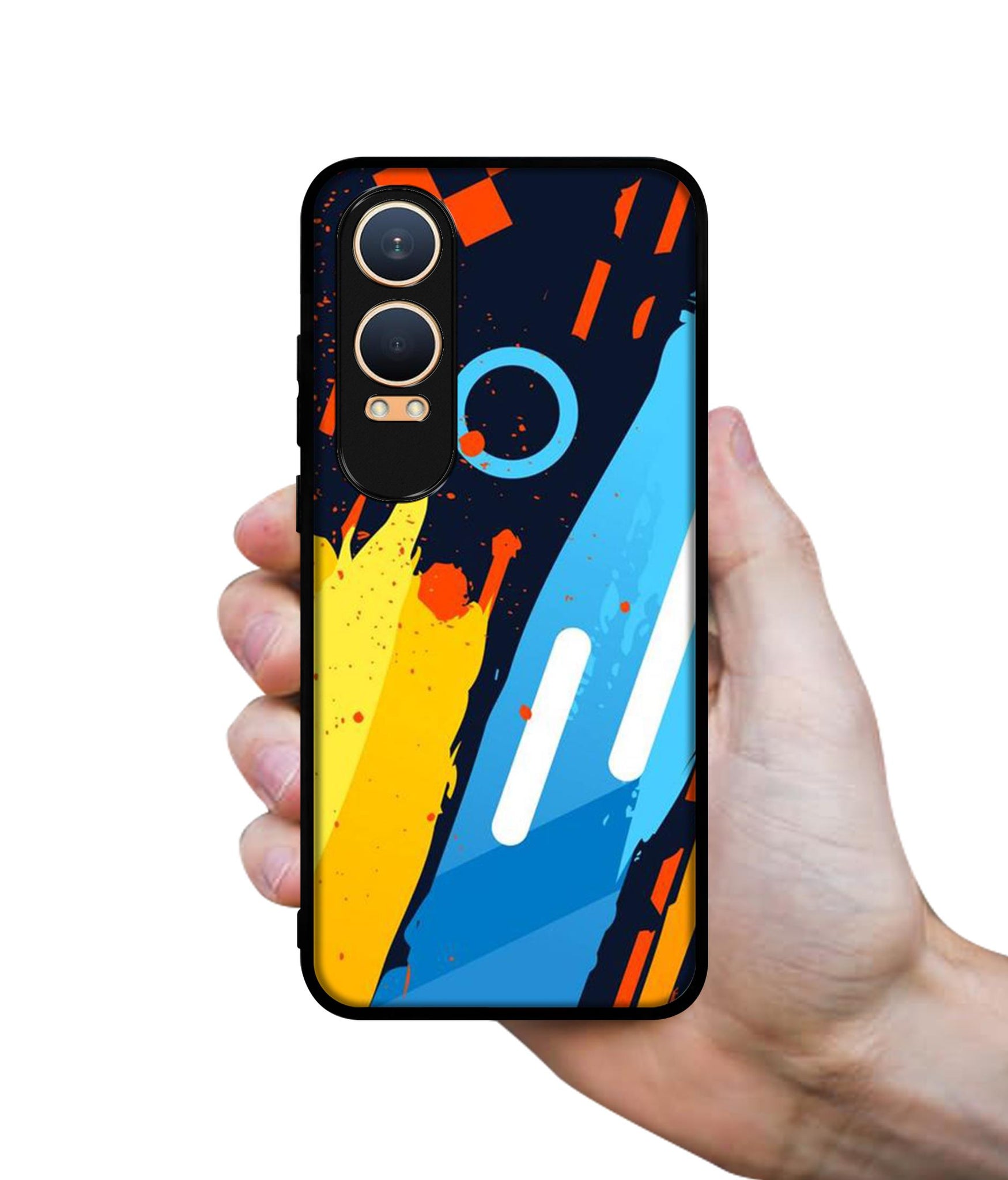 Abstract Stripes Geometric Figures Design Designer 2D Printed Back Case Cover for OnePlus Nord CE4 Lite 5G