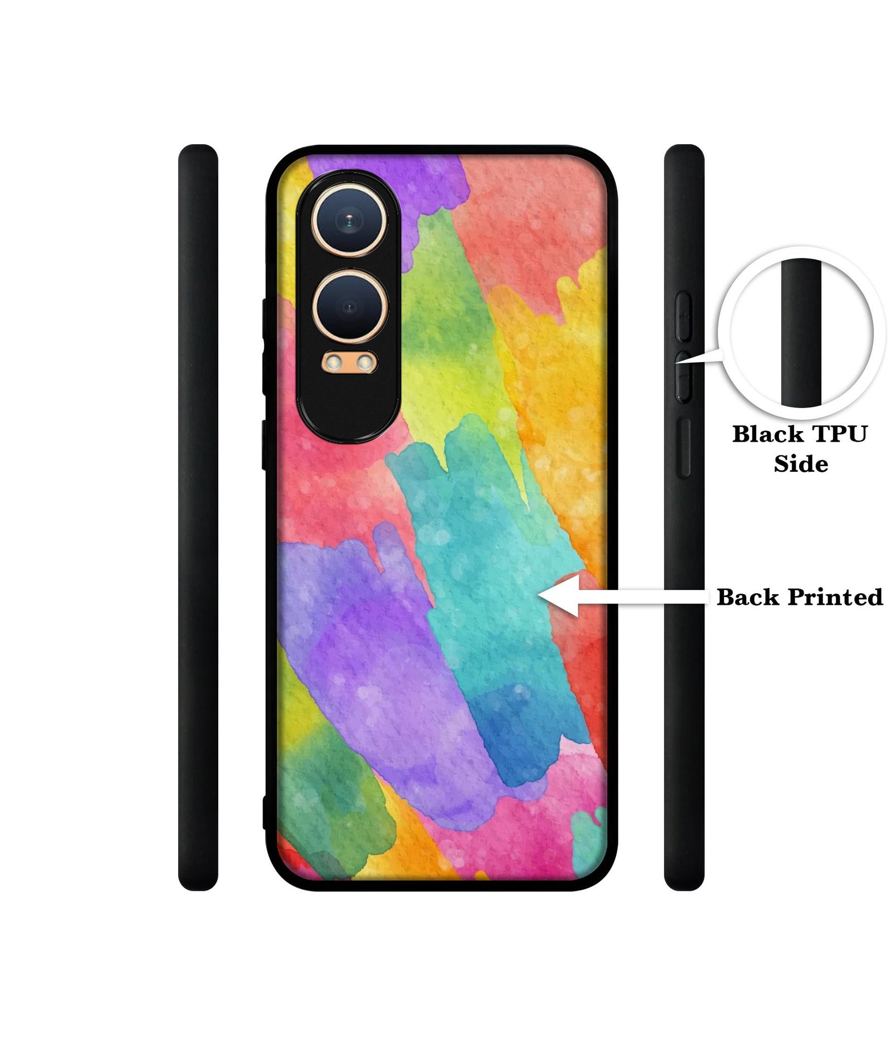 Water Paint Colorful Abstract Design Designer 2D Printed Back Case Cover for OnePlus Nord CE4 Lite 5G
