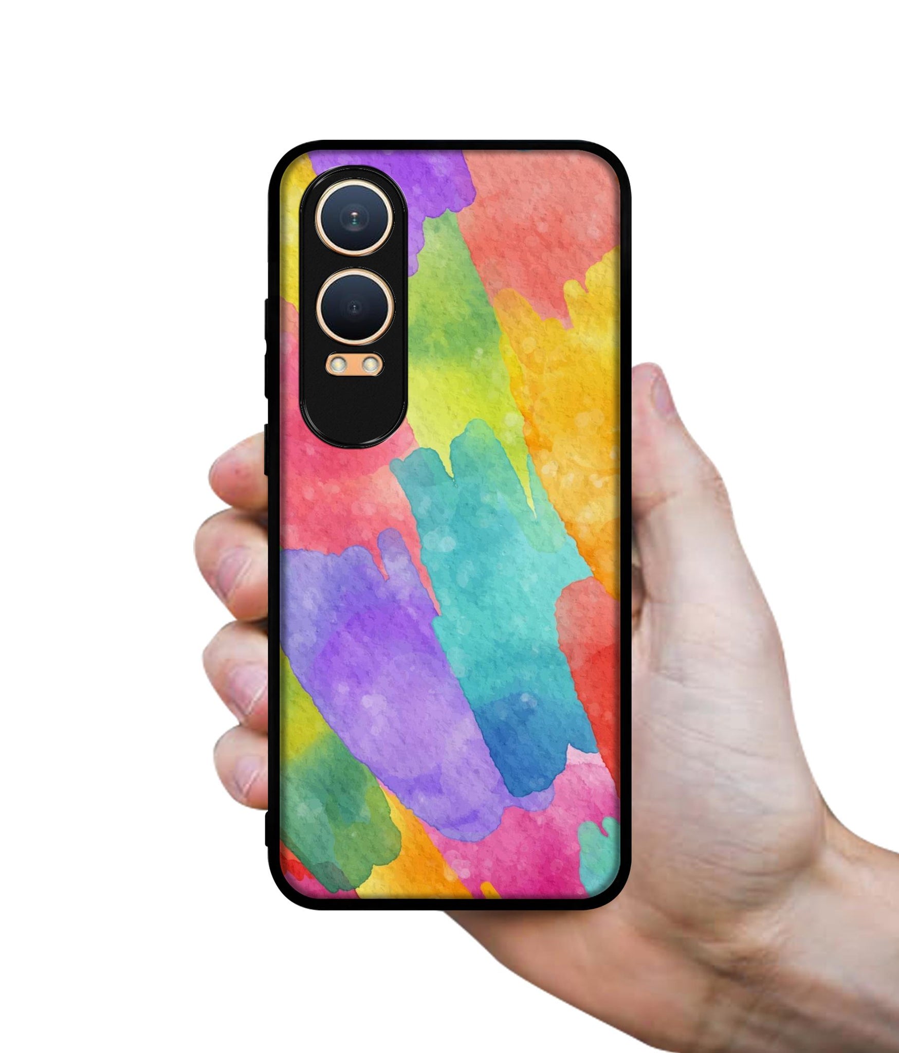 Water Paint Colorful Abstract Design Designer 2D Printed Back Case Cover for OnePlus Nord CE4 Lite 5G